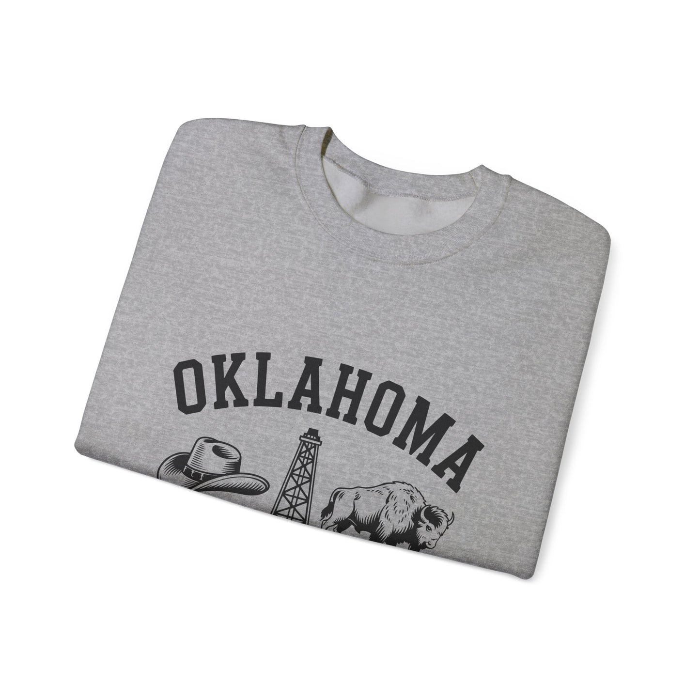 Oklahoma The Sooner State Sweatshirt, Cozy Crewneck for Casual Outfits, College Apparel, Gift for Oklahomans, Perfect for All Seasons