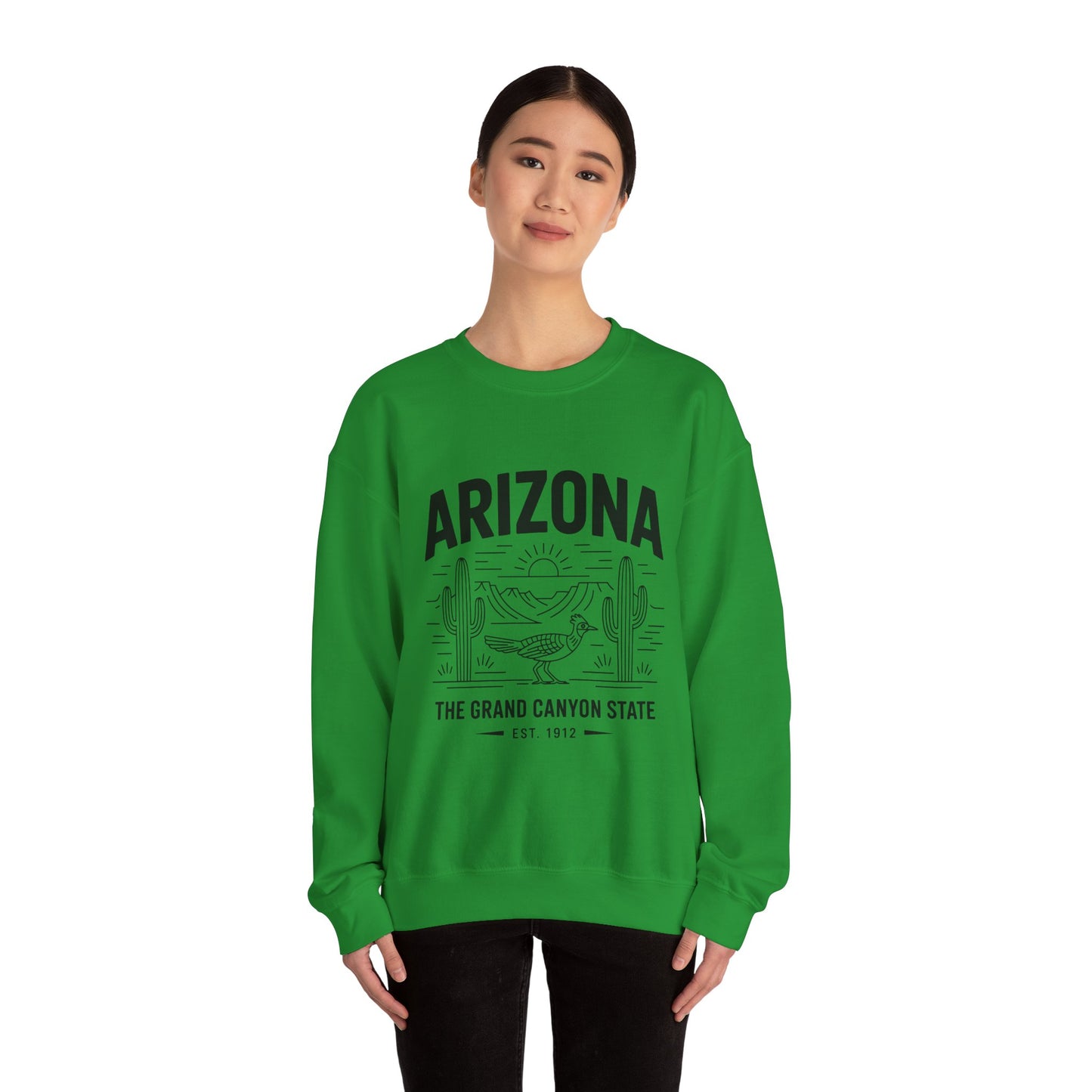 Arizona Crewneck Sweatshirt | Vintage State Apparel, Gift for Travelers, Southwest Style, Unisex Fashion, Cozy Outfit