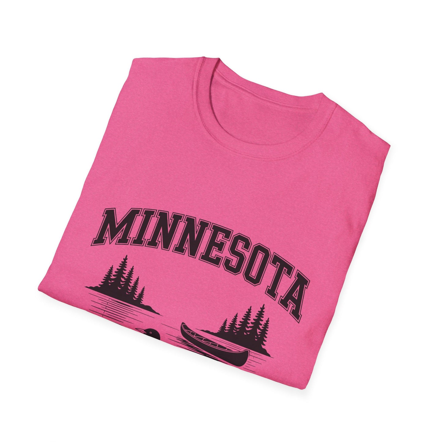 Minnesota Vintage Lake T-Shirt, Softstyle Tee, Cool Gift for Outdoor Lovers, Summer Apparel, Nature Enthusiast Wear