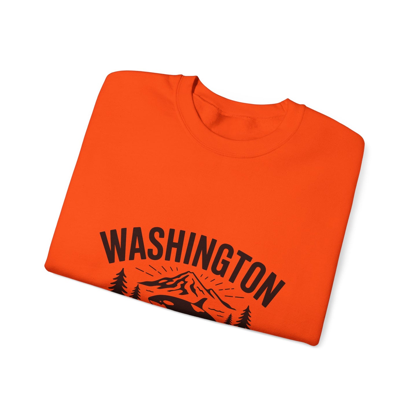 Washington Evergreen State Sweatshirt, Cozy Unisex Crewneck, Perfect for Travel, Nature Lovers, Gift Idea for Holidays