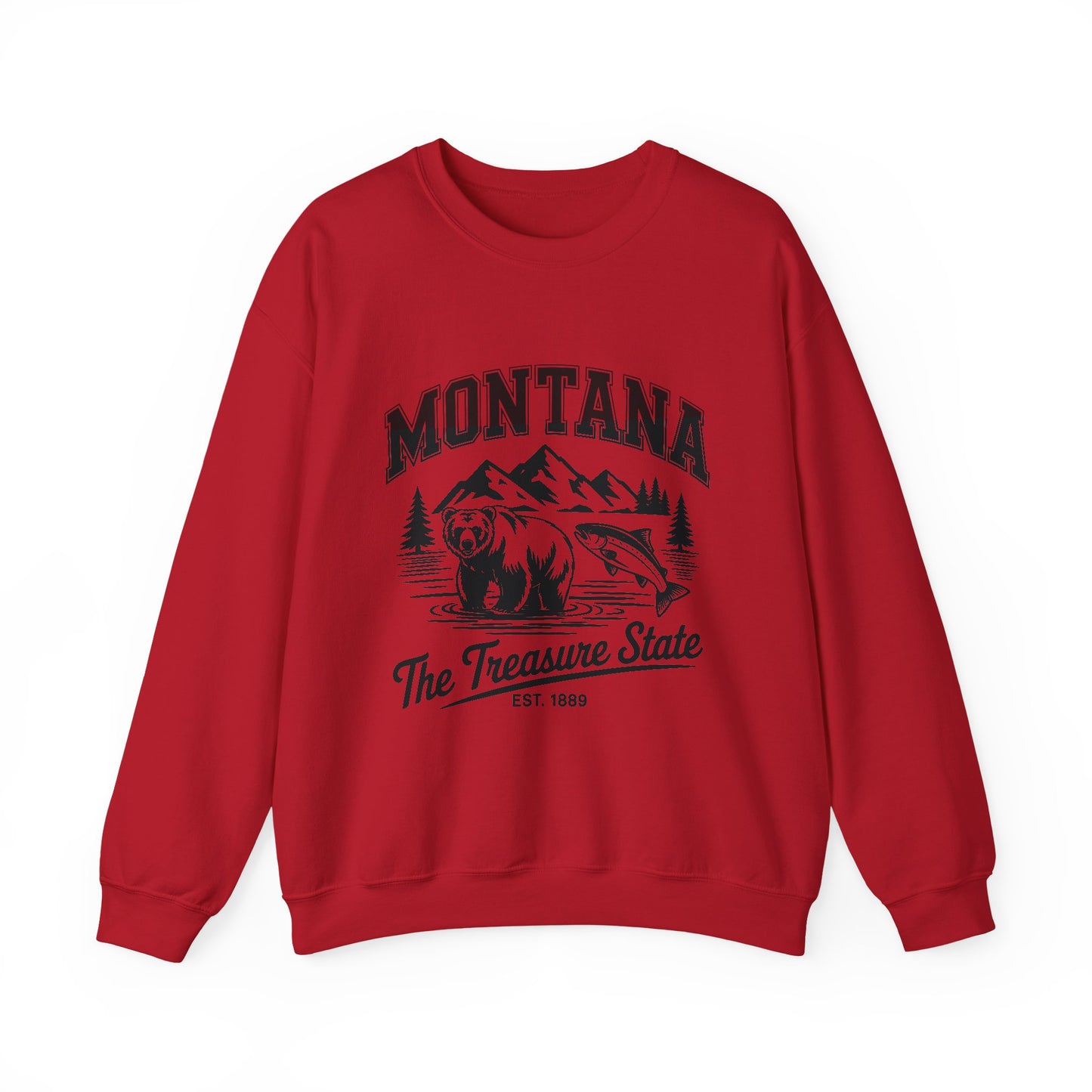 Montana Adventure Crewneck Sweatshirt, Cozy Graphic Sweatshirt, Gift for Nature Lovers, Casual Outfit, Perfect for Fall and Winter