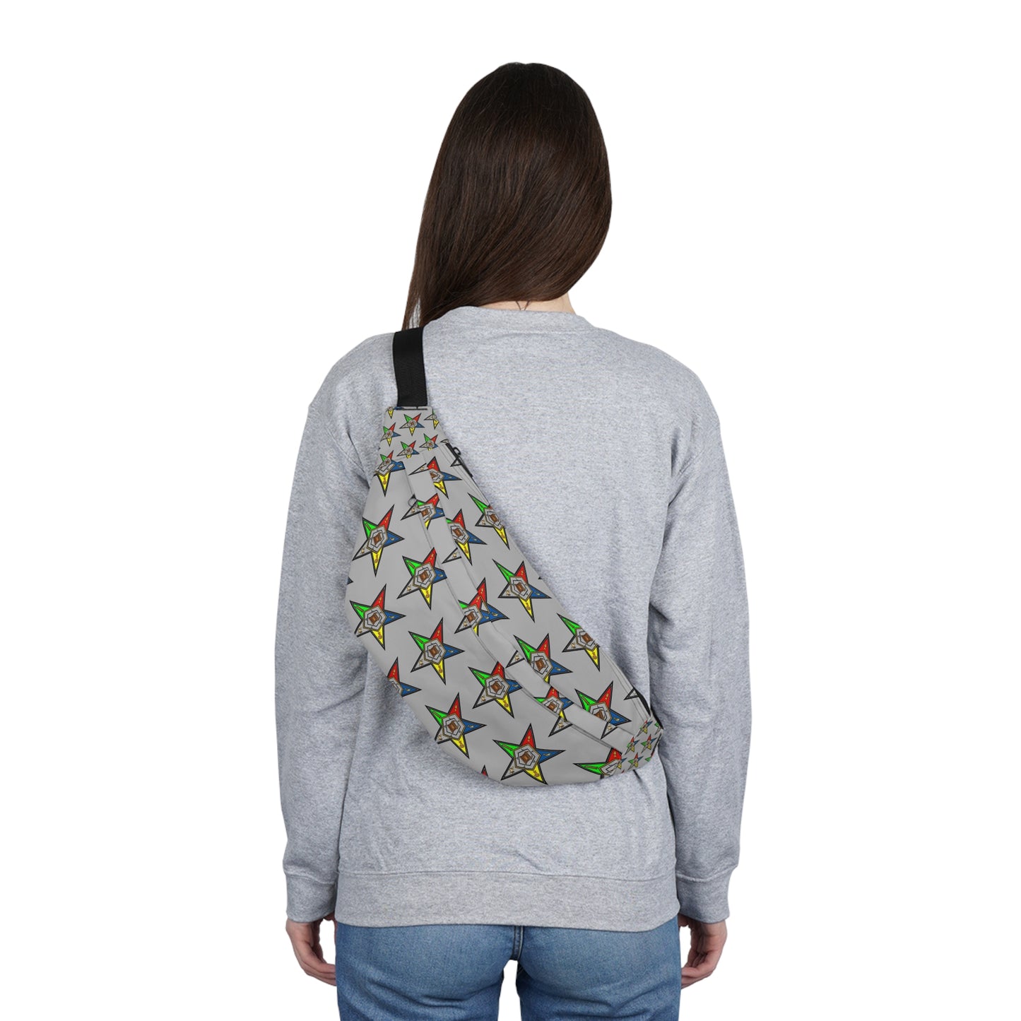 Large Fanny Pack with Colorful Star Design, Trendy Waist Bag for Festivals, Travel, and Outdoor Adventures, Stylish Gift Idea