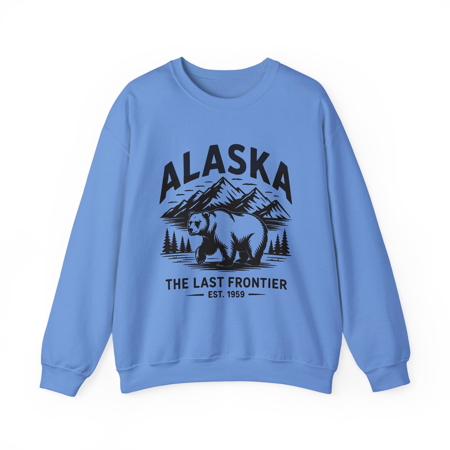 Alaska Bear Crewneck Sweatshirt - Cozy Unisex Pullover, Perfect for Outdoor Lovers, Holiday Gift, Adventure Wear, Travel Sweatshirt