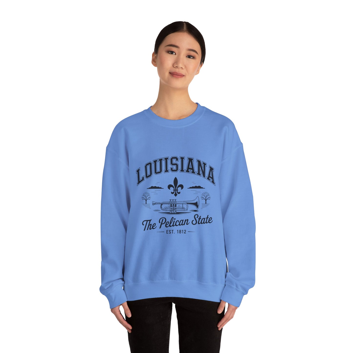 Louisiana Pelican State Sweatshirt, Unisex Crewneck, Cozy Gift for Birthdays, Travel Souvenir, Casual Style for All Occasions