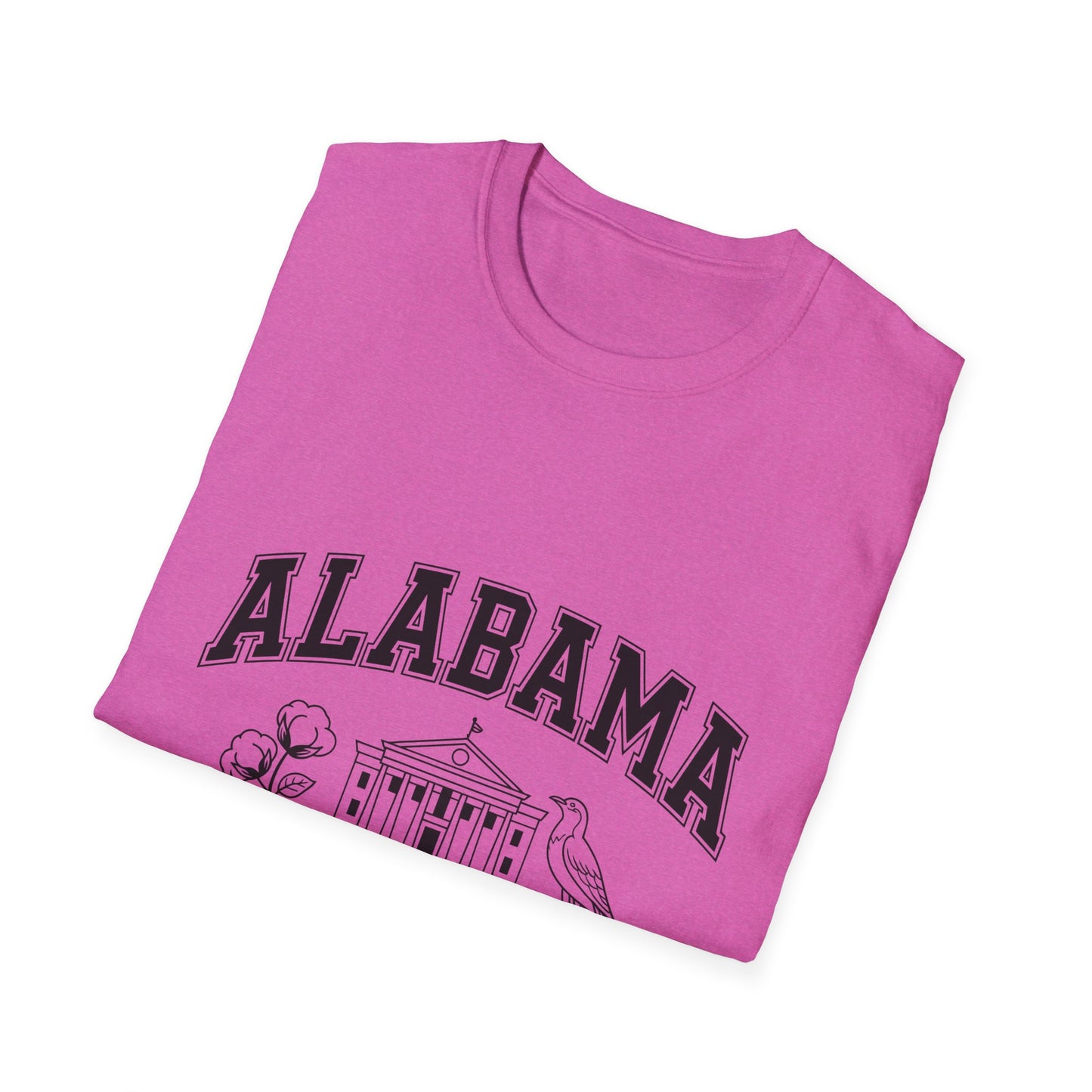 Alabama Heart of Dixie T-Shirt, Vintage Graphic Tee, Southern Pride Apparel, Casual Summer Wear, Gift Idea for Fans, State Pride Top