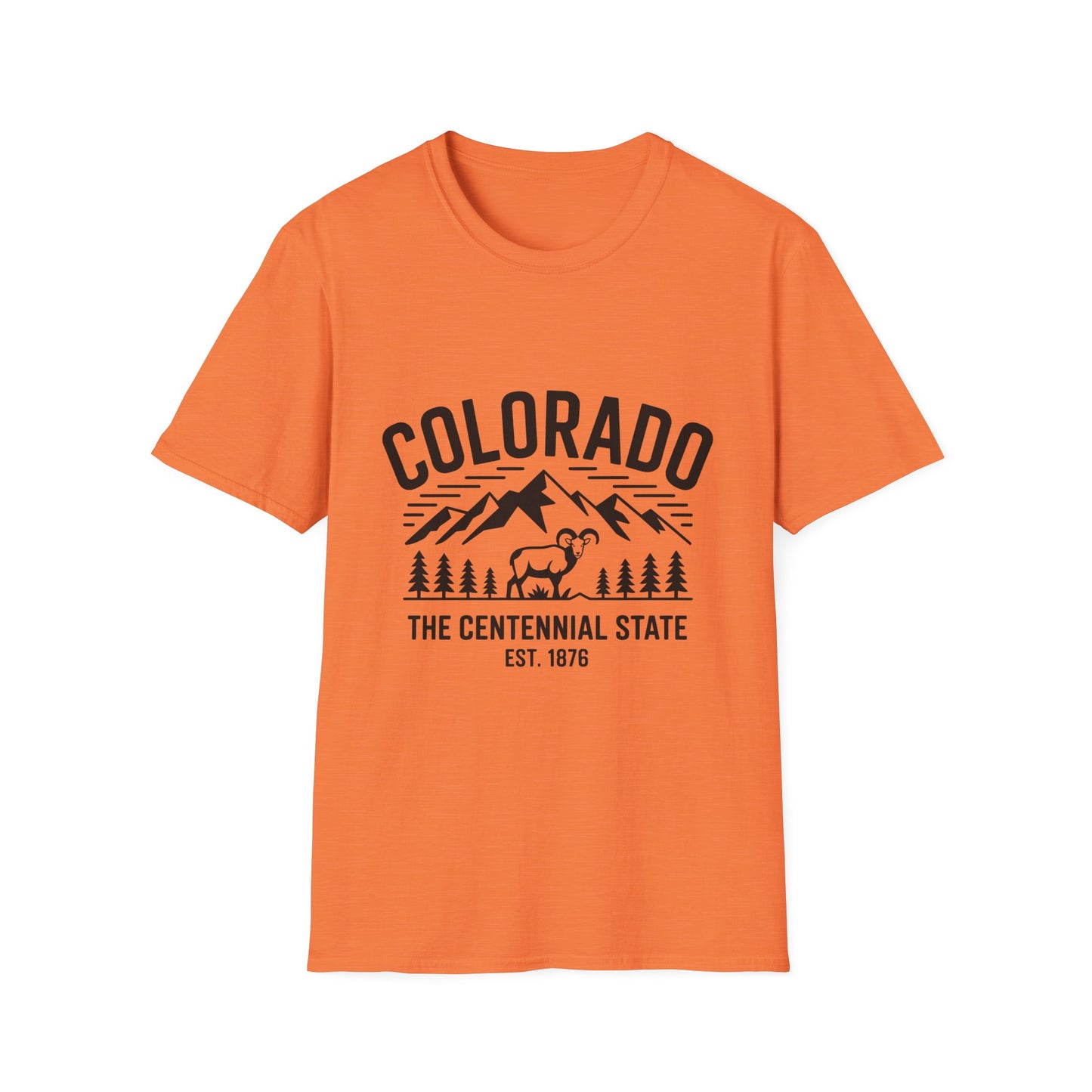 Colorado Adventure Unisex Softstyle T-Shirt, Casual Wear, Travel Tee, Nature Lover Gift, Graphic Tee, Outdoor Apparel