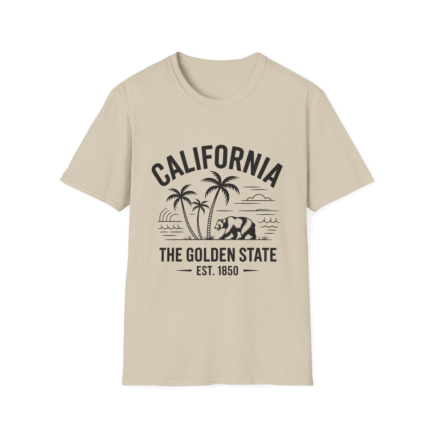 California Inspired Unisex T-Shirt, Softstyle Tee, Vintage California Tee, Travel Gift, Summer Fashion, Beachwear, Casual Wear