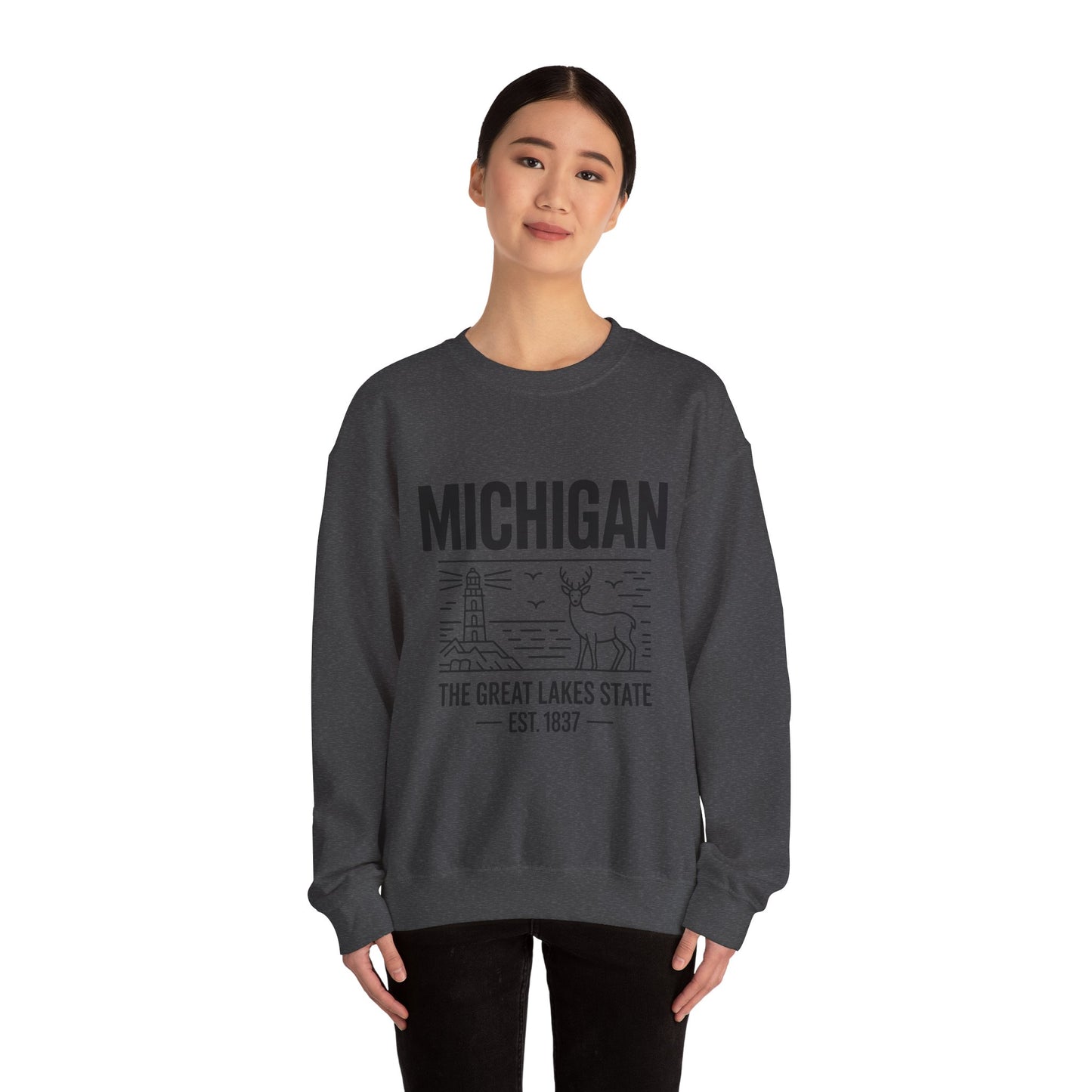 Michigan Pride Sweatshirt | Unisex Heavy Blend™ Crewneck | Great Lakes State Gift | Cozy Apparel for Outdoors | Perfect for All Seasons