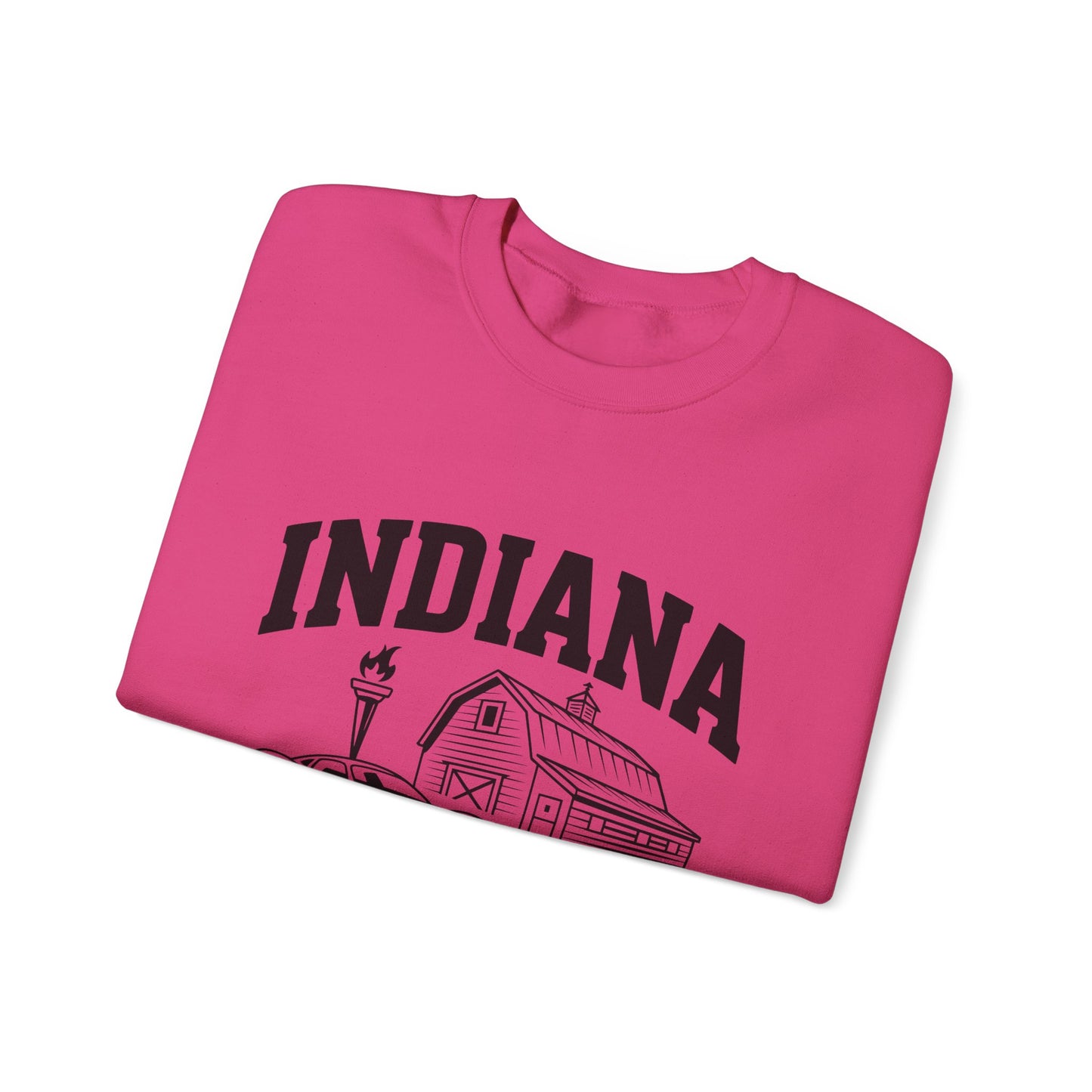 Indiana Unisex Heavy Blend Crewneck Sweatshirt | Cozy State Pride Apparel, Gift for Hoosiers, Casual Wear, Home Comfort