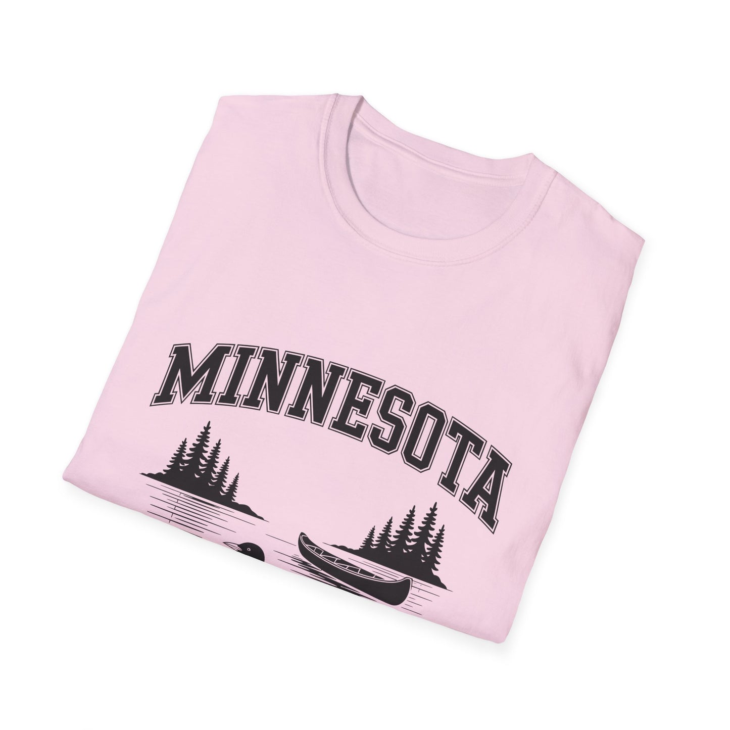 Minnesota Vintage Lake T-Shirt, Softstyle Tee, Cool Gift for Outdoor Lovers, Summer Apparel, Nature Enthusiast Wear