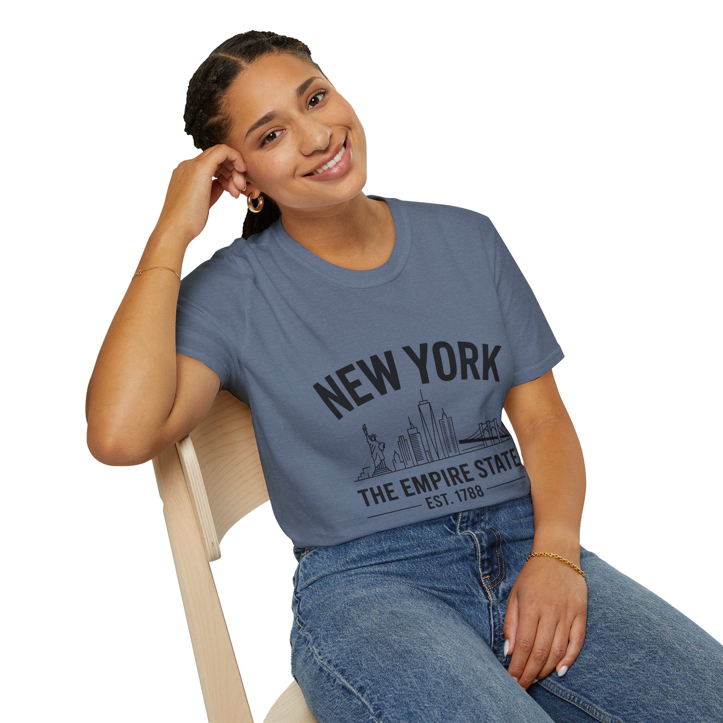 New York Skyline Unisex T-Shirt, NYC Shirt, Empire State Tee, Travel Souvenir, Urban Apparel