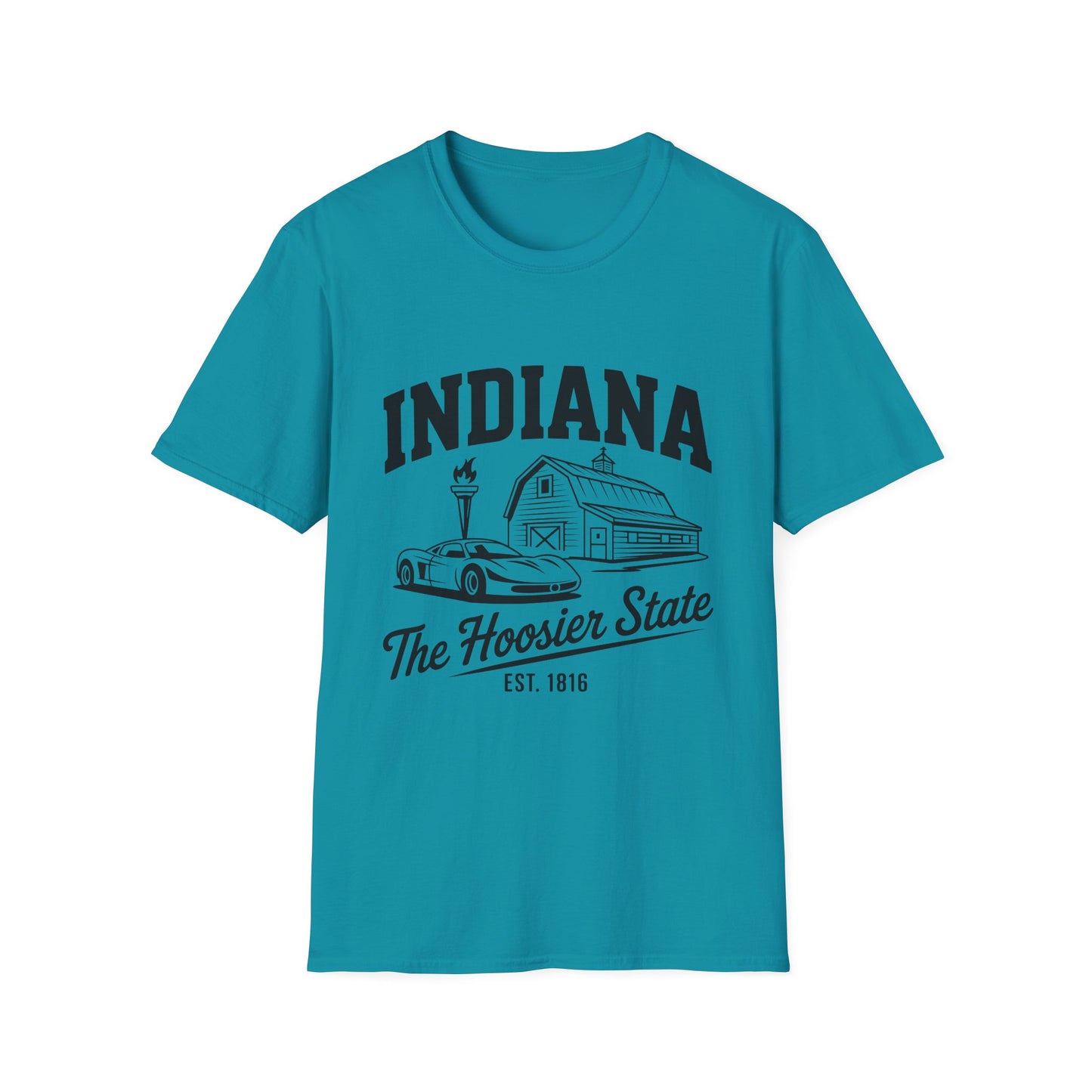 Indiana Hoosier State T-Shirt, Unisex Graphic Tee, Soft Cotton Shirt for Indiana Fans, Vintage Style Apparel, Great for Gifts