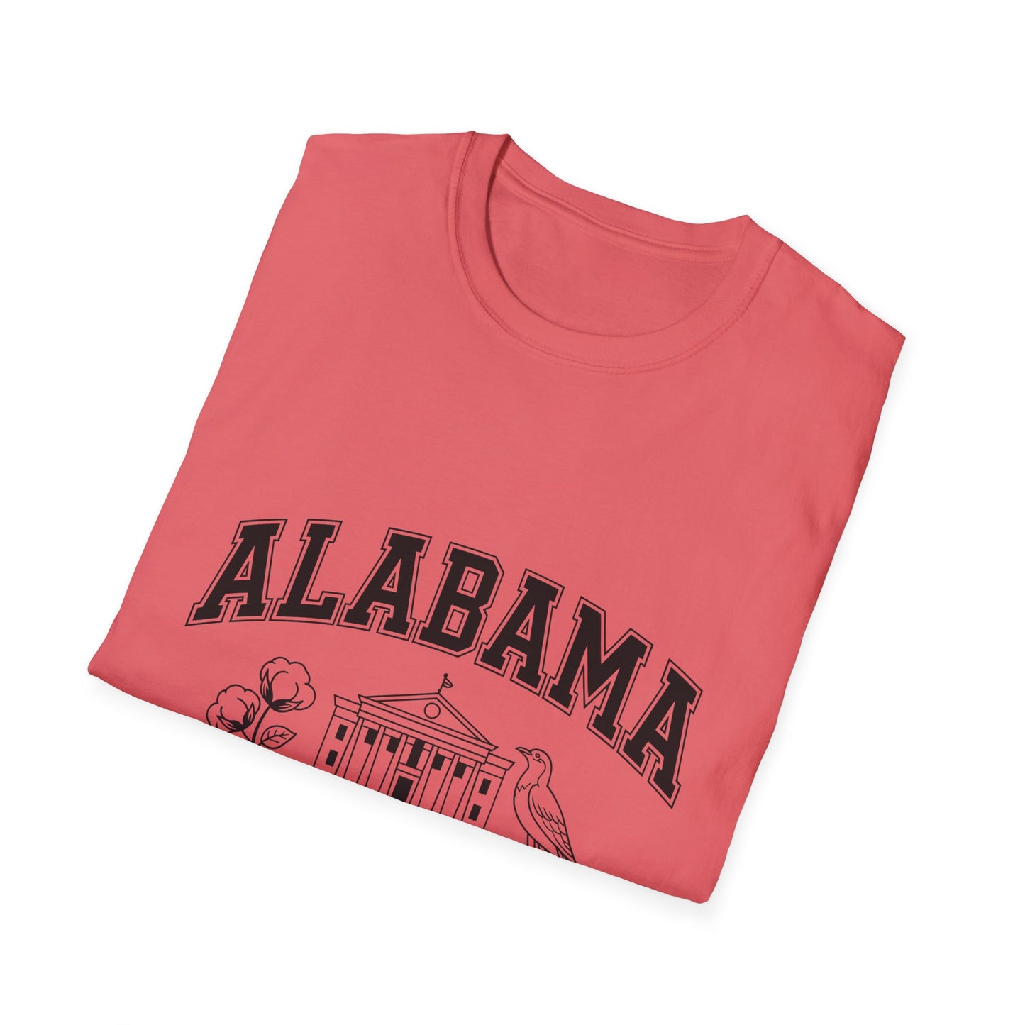 Alabama Heart of Dixie T-Shirt, Vintage Graphic Tee, Southern Pride Apparel, Casual Summer Wear, Gift Idea for Fans, State Pride Top