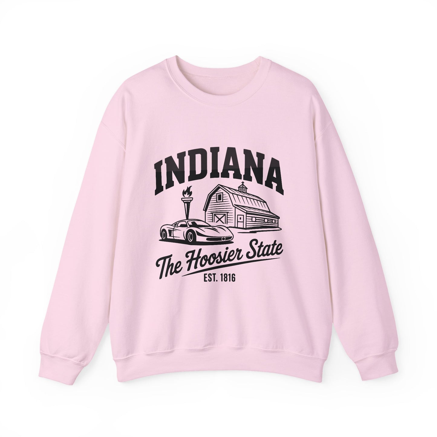 Indiana Unisex Heavy Blend Crewneck Sweatshirt | Cozy State Pride Apparel, Gift for Hoosiers, Casual Wear, Home Comfort