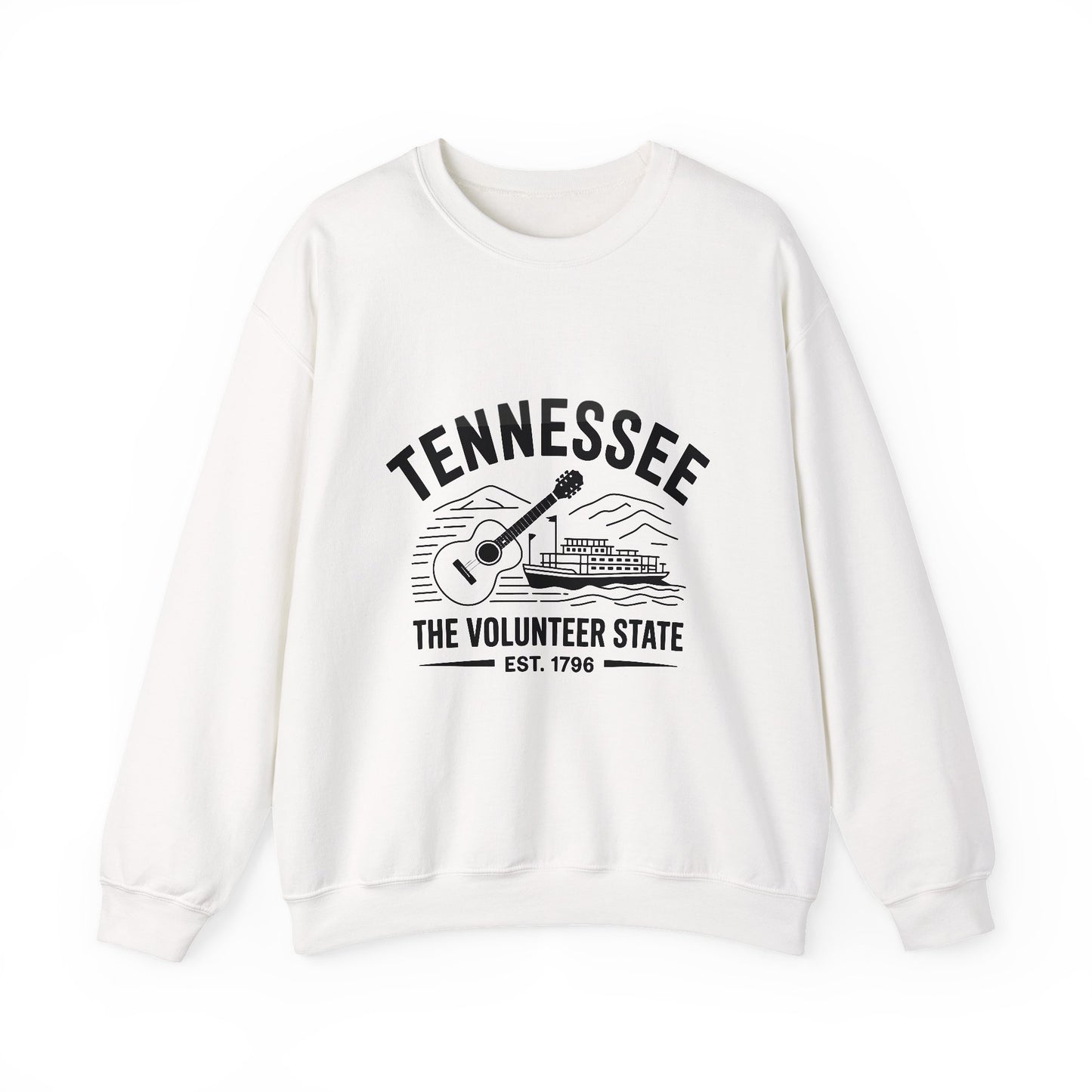 Tennessee Themed Crewneck Sweatshirt, Casual Wear, Music Lover Gift, Southern Pride Fashion, Cozy Unisex Clothing