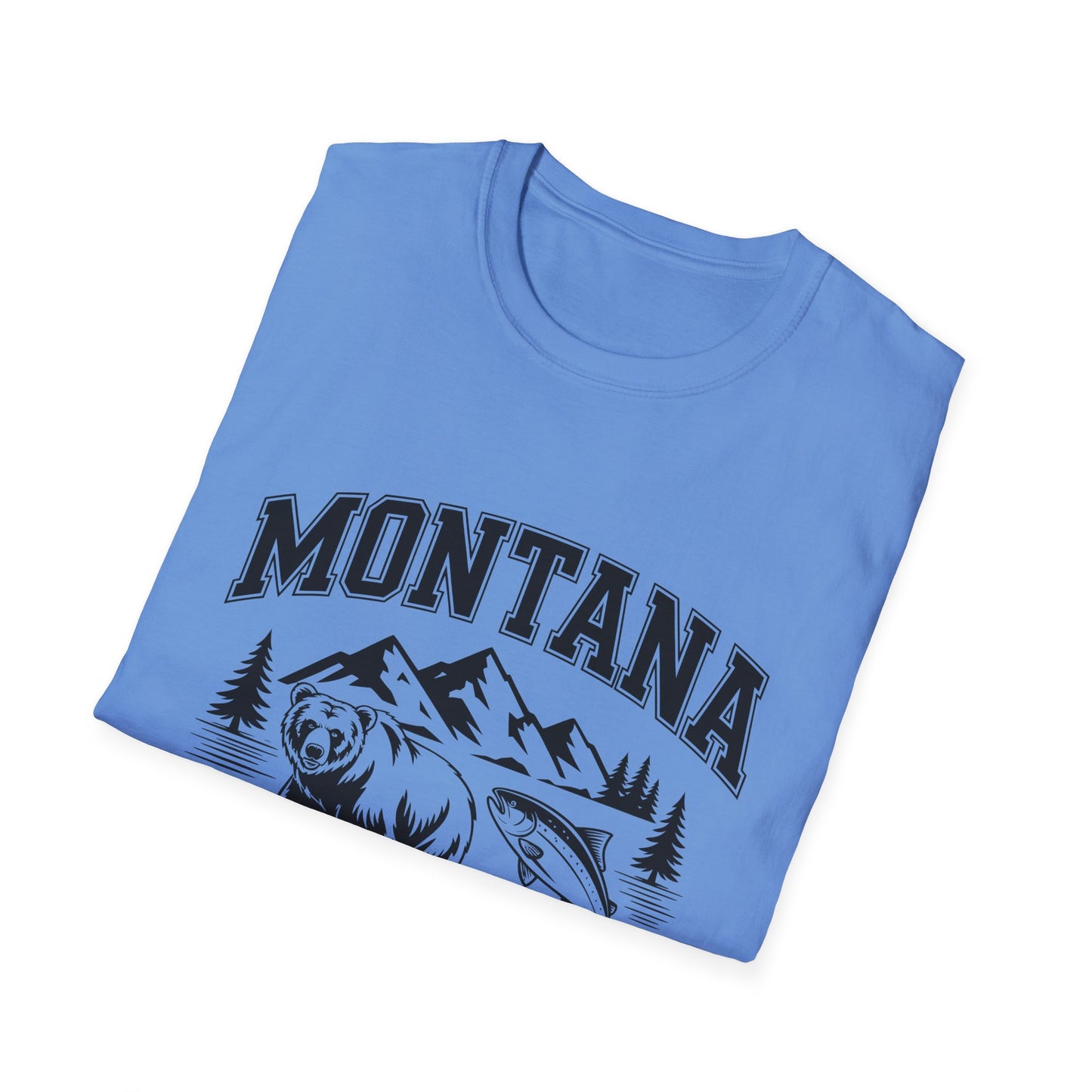 Montana Bear Graphic T-Shirt | Unisex Souvenir Tee for Nature Lovers | Perfect for Travel, Birthdays, Holidays, Outdoor Adventures