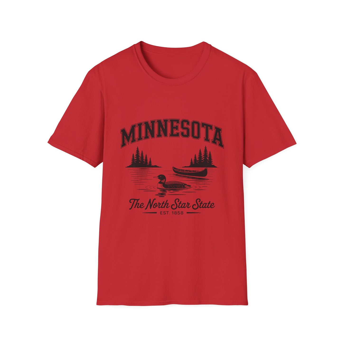 Minnesota Vintage Lake T-Shirt, Softstyle Tee, Cool Gift for Outdoor Lovers, Summer Apparel, Nature Enthusiast Wear