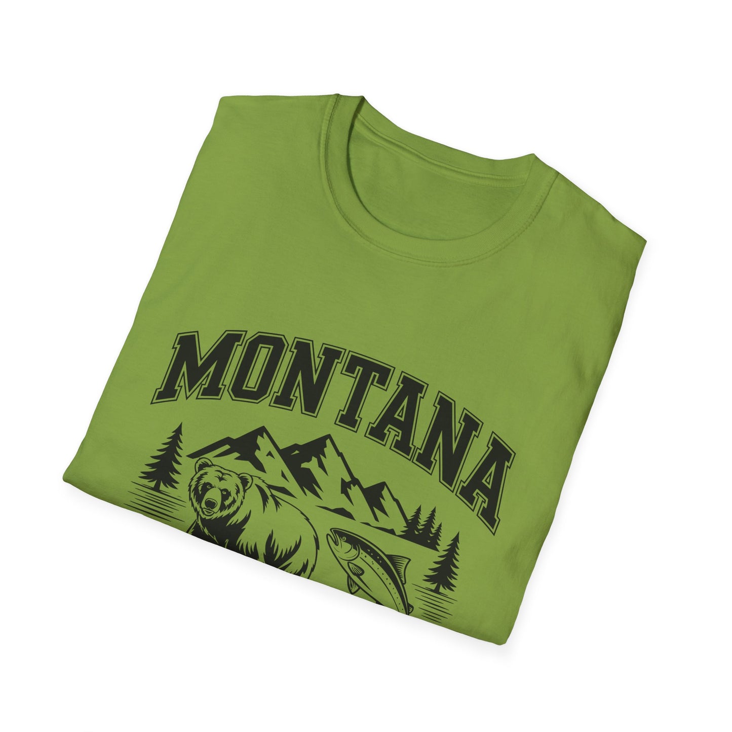 Montana Bear Graphic T-Shirt | Unisex Souvenir Tee for Nature Lovers | Perfect for Travel, Birthdays, Holidays, Outdoor Adventures