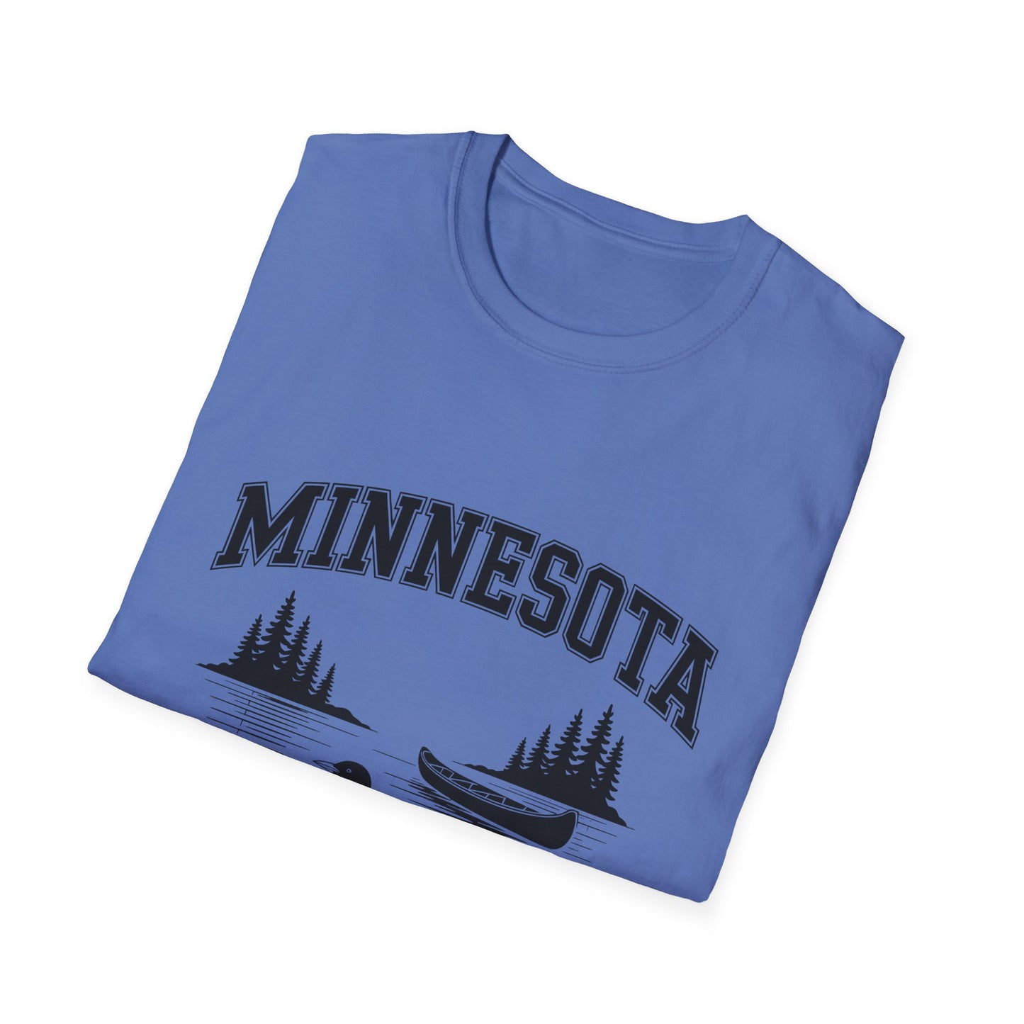 Minnesota Vintage Lake T-Shirt, Softstyle Tee, Cool Gift for Outdoor Lovers, Summer Apparel, Nature Enthusiast Wear