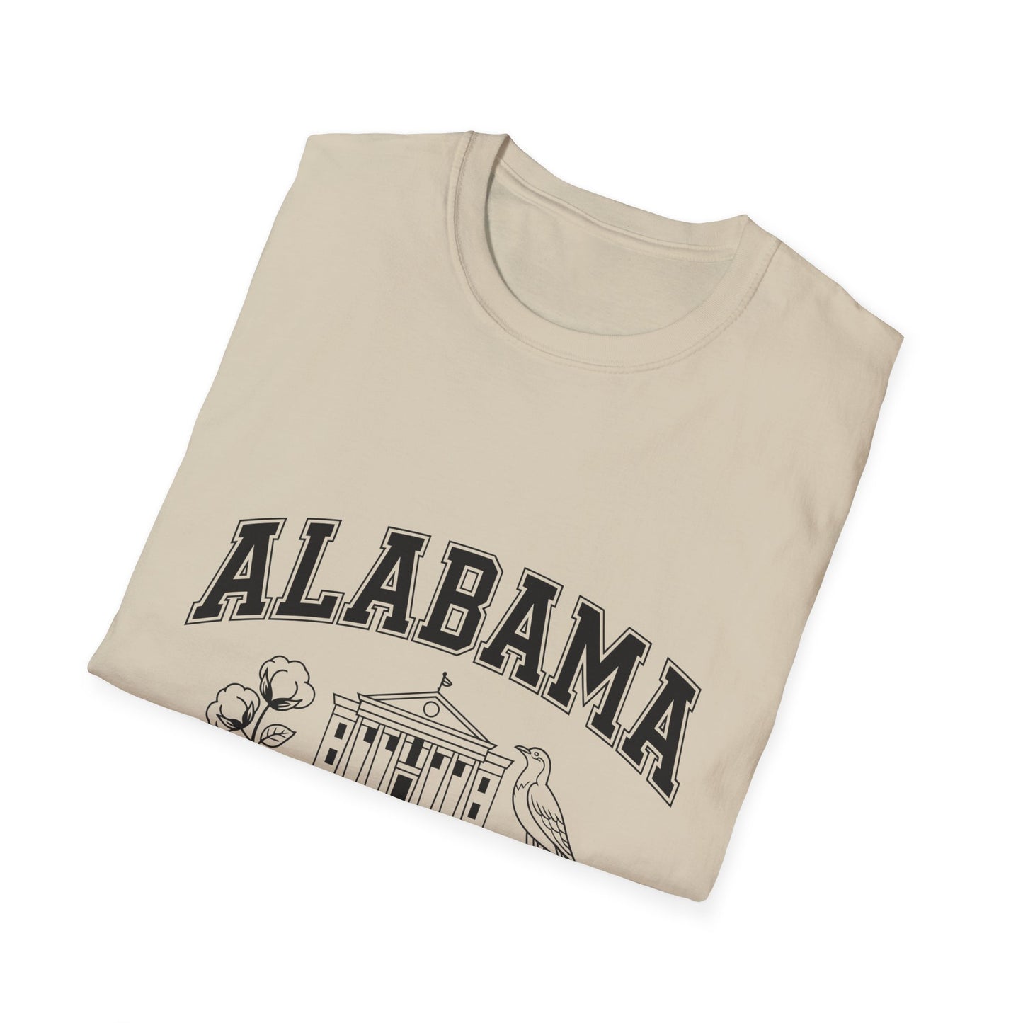 Alabama Heart of Dixie T-Shirt, Vintage Graphic Tee, Southern Pride Apparel, Casual Summer Wear, Gift Idea for Fans, State Pride Top