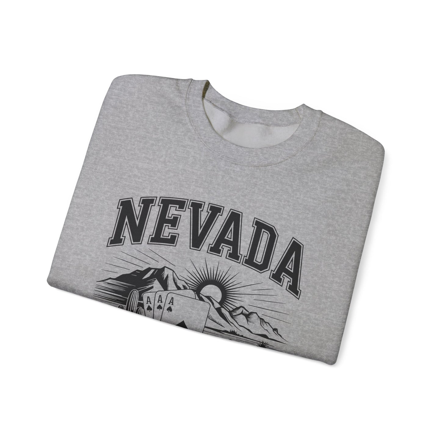 Nevada Graphic Crewneck Sweatshirt, Vintage Style Apparel, Unisex Sweater, Nevada Souvenir, Perfect for Travelers, Gift for Him/Her