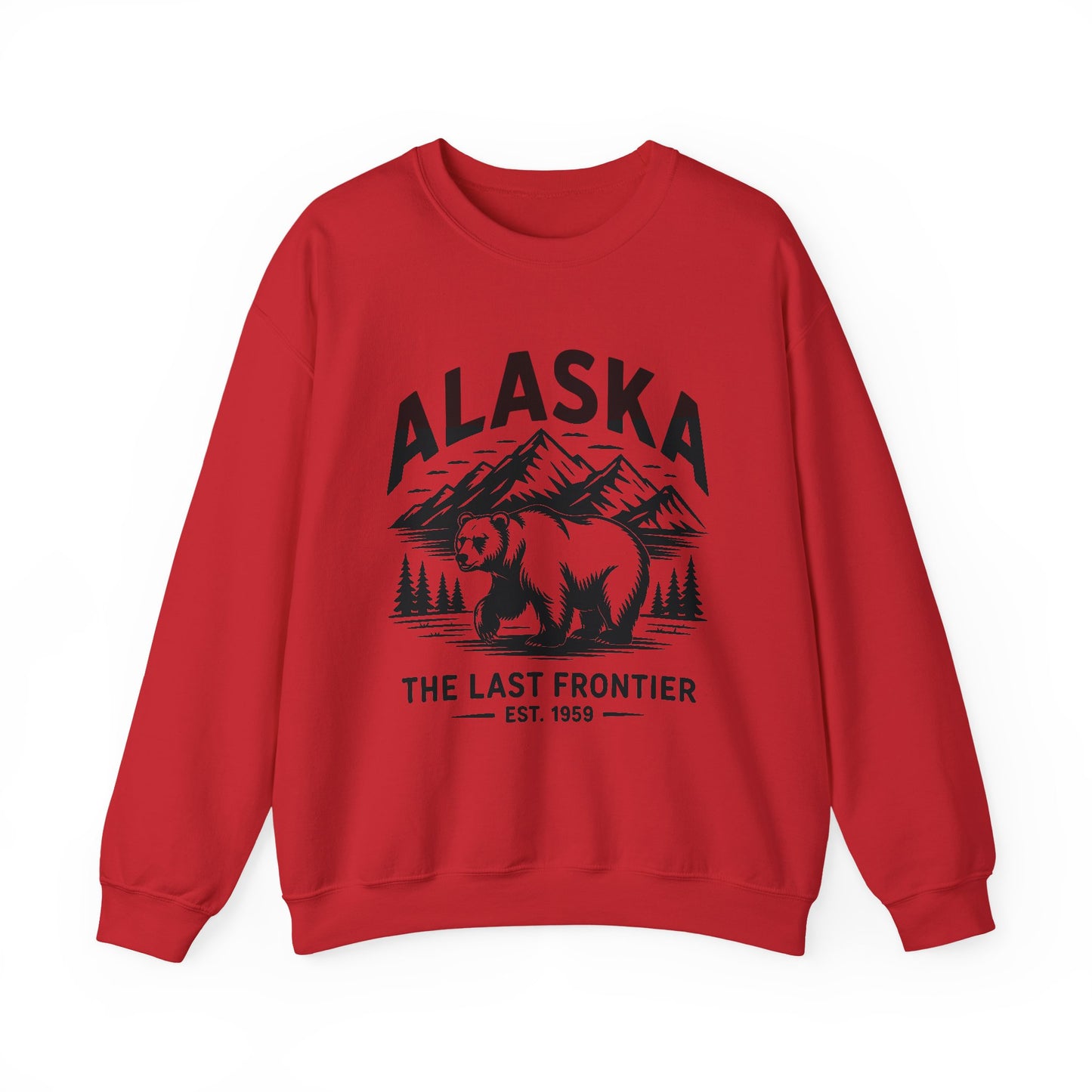 Alaska Bear Crewneck Sweatshirt - Cozy Unisex Pullover, Perfect for Outdoor Lovers, Holiday Gift, Adventure Wear, Travel Sweatshirt
