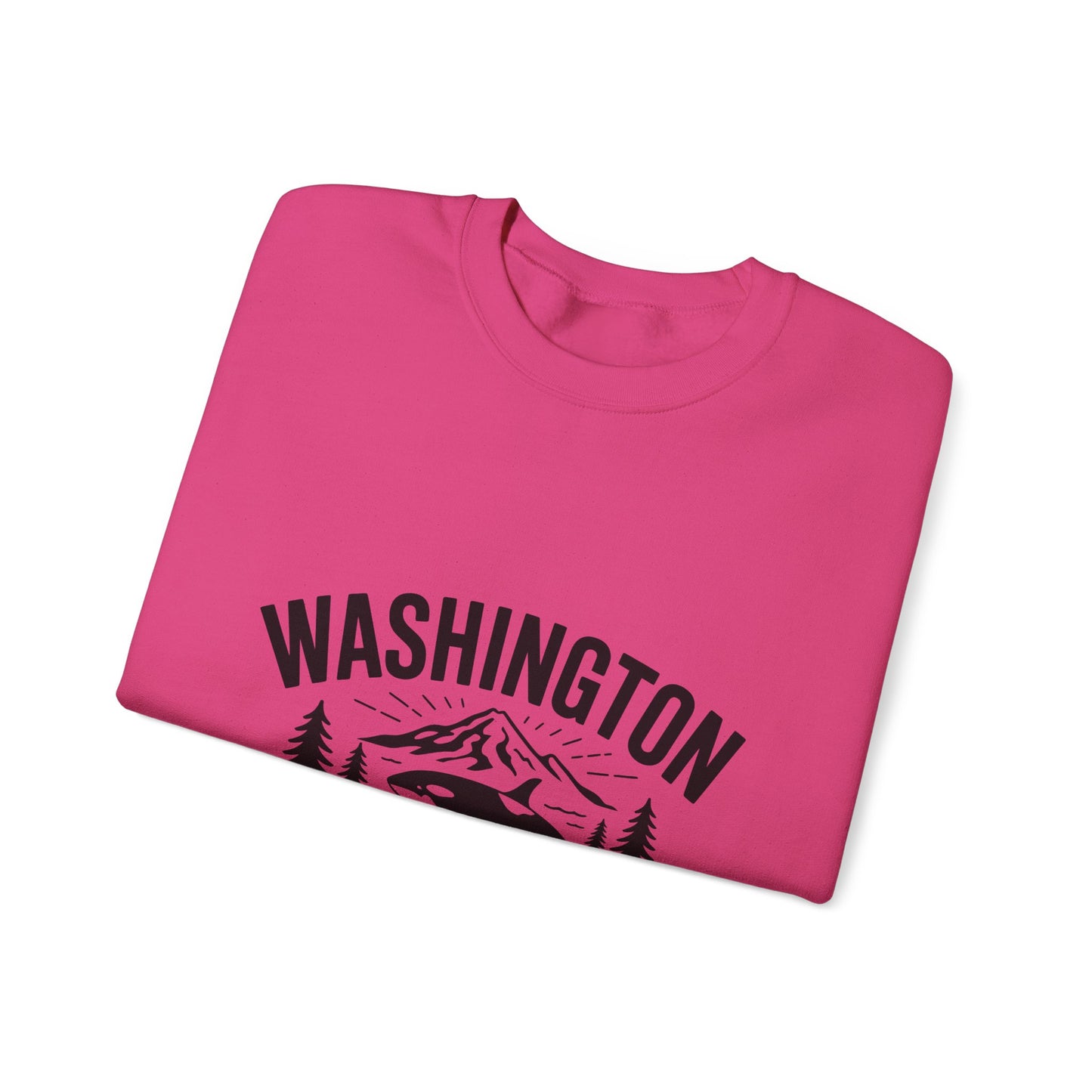 Washington Evergreen State Sweatshirt, Cozy Unisex Crewneck, Perfect for Travel, Nature Lovers, Gift Idea for Holidays