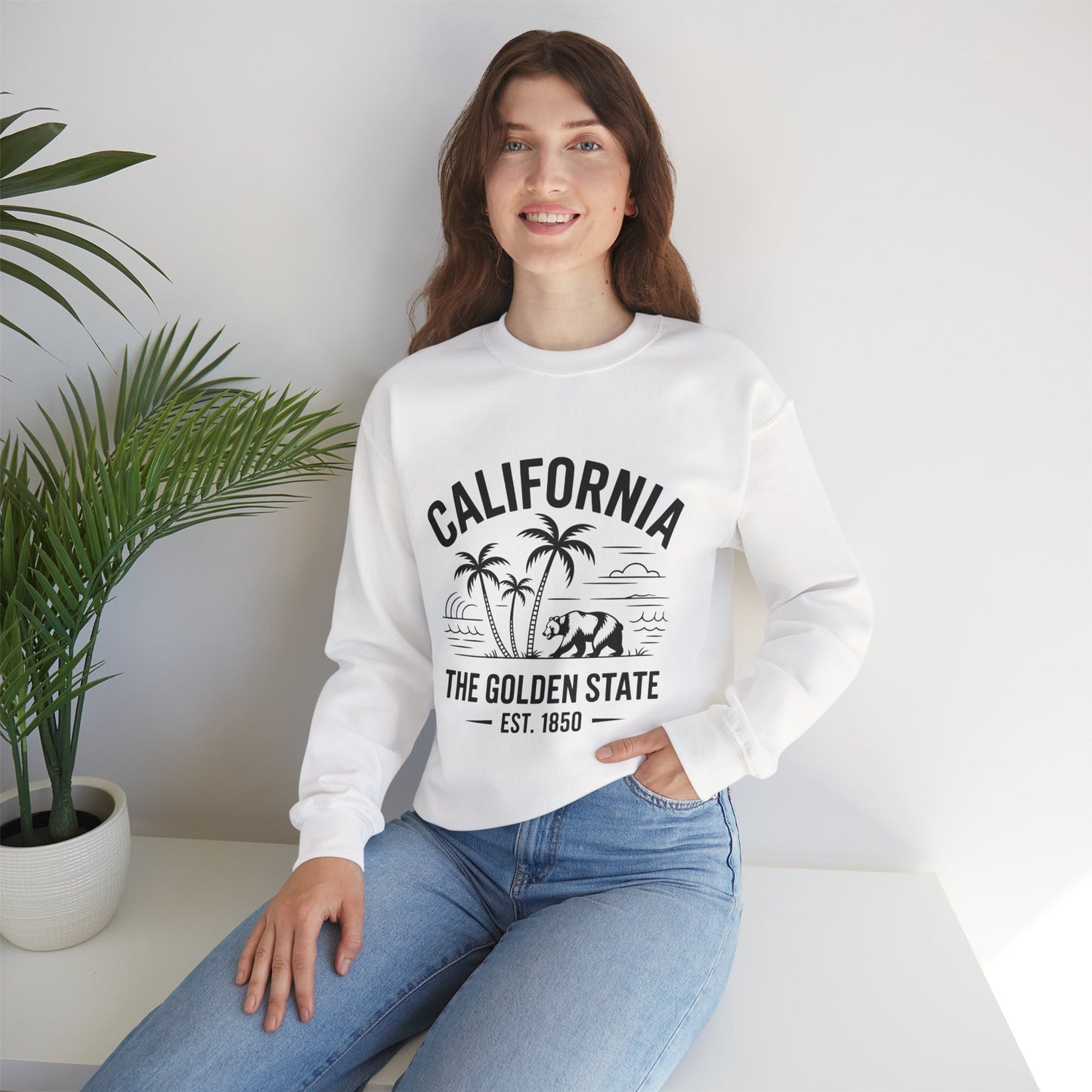 California Crewneck Sweatshirt, Cozy California Sweatshirt, Unisex Crewneck, Retro Gift, Casual Wear, Gift for Travel Lovers