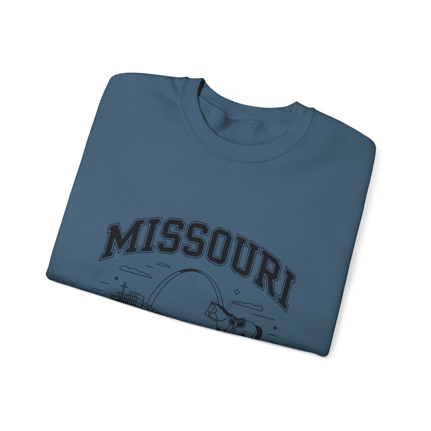 Show-Me State Crewneck Sweatshirt, Cozy Missouri Sweatshirt, Lightweight Unisex Sweater, Perfect for Gifts, Casual Wear, Travel