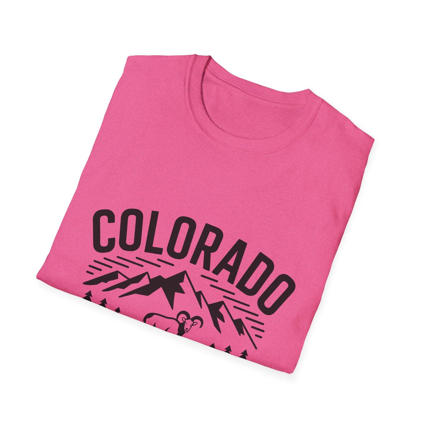 Colorado Adventure Unisex Softstyle T-Shirt, Casual Wear, Travel Tee, Nature Lover Gift, Graphic Tee, Outdoor Apparel
