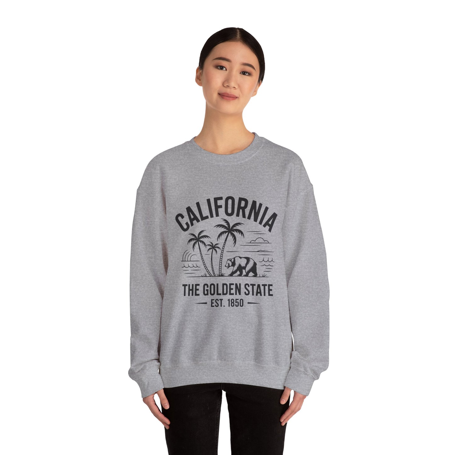 California Crewneck Sweatshirt, Cozy California Sweatshirt, Unisex Crewneck, Retro Gift, Casual Wear, Gift for Travel Lovers