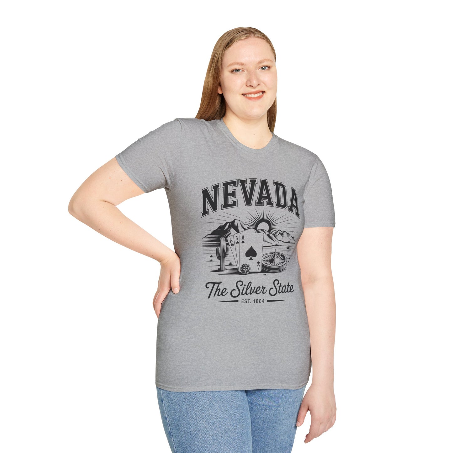 Nevada Vintage Graphic T-Shirt, Unisex Cool Tee, Casual Wear, Travel Souvenir, Gift for Nevada Lovers, Summer Style