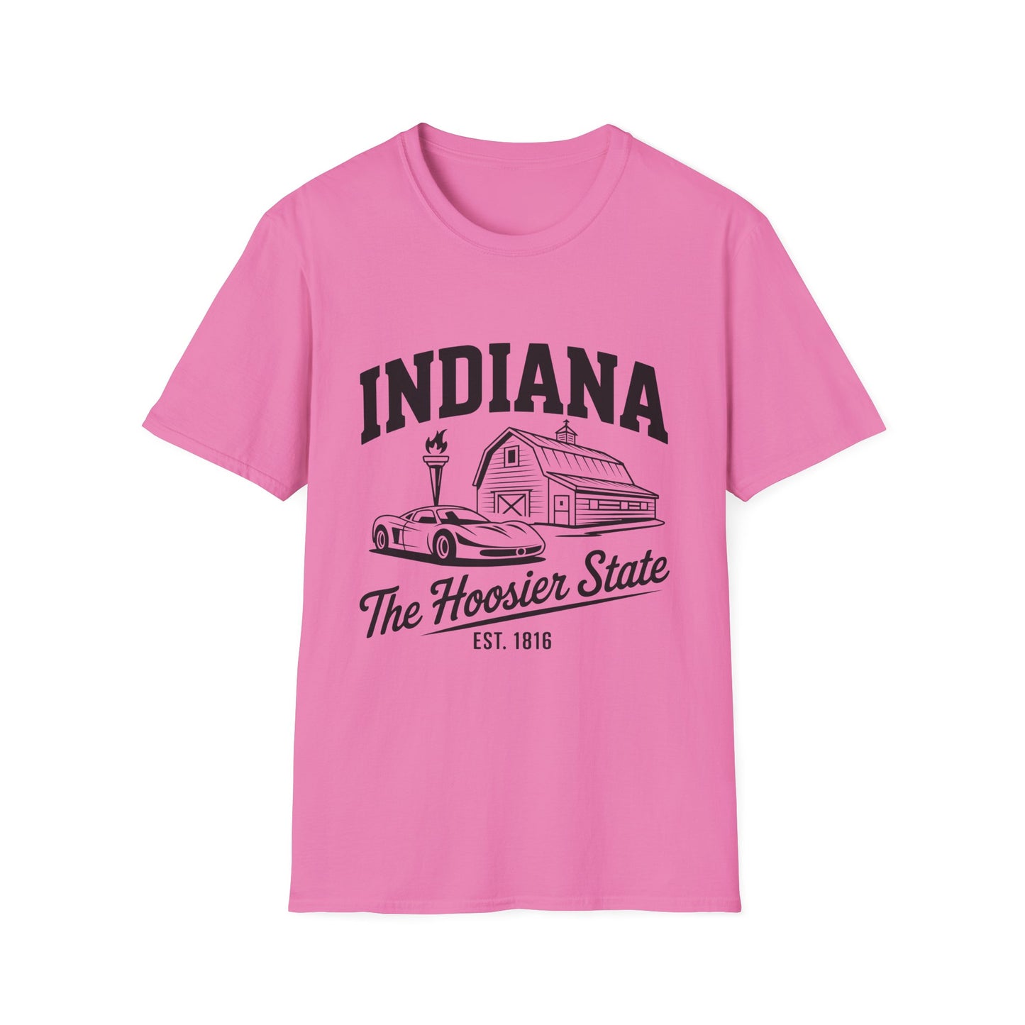 Indiana Hoosier State T-Shirt, Unisex Graphic Tee, Soft Cotton Shirt for Indiana Fans, Vintage Style Apparel, Great for Gifts
