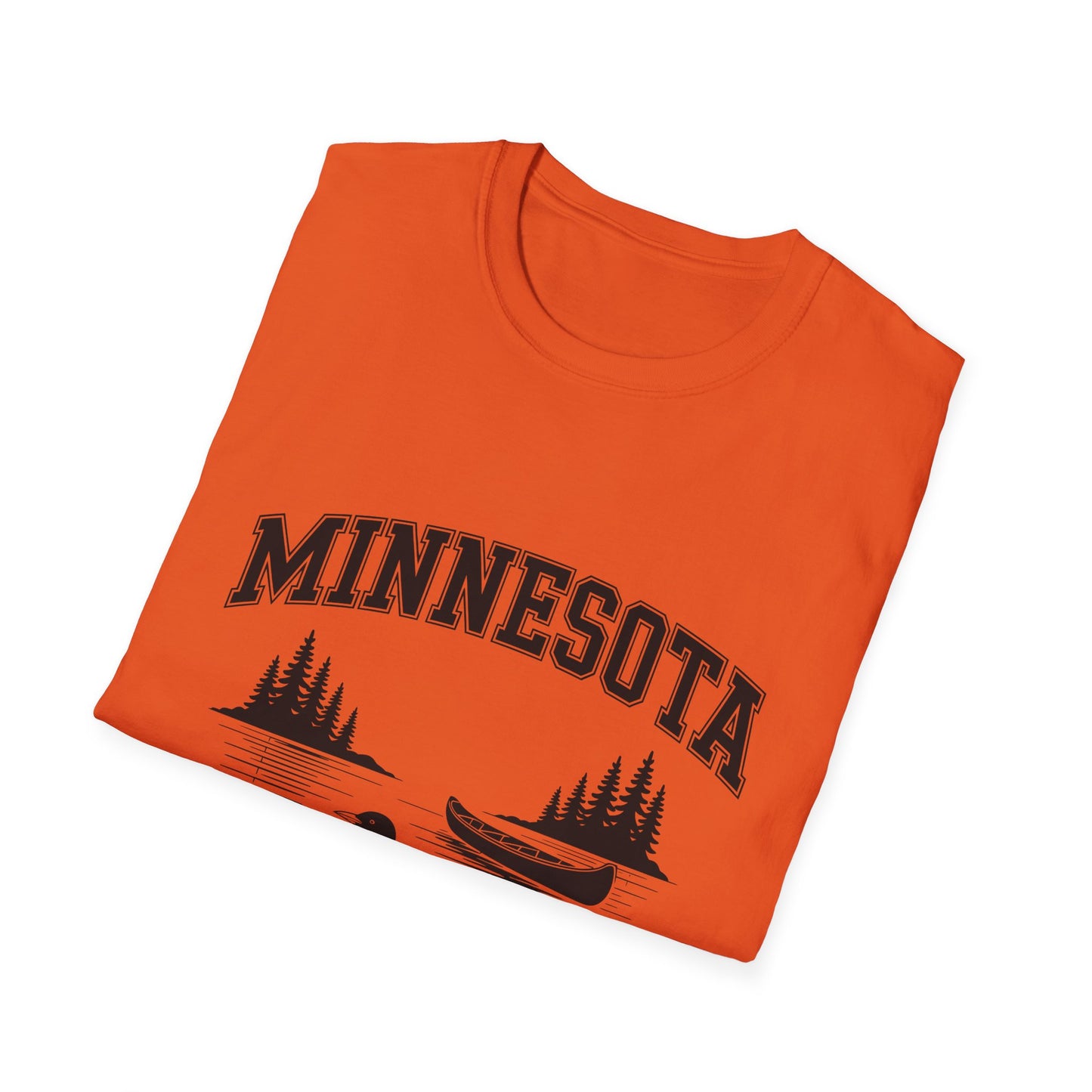 Minnesota Vintage Lake T-Shirt, Softstyle Tee, Cool Gift for Outdoor Lovers, Summer Apparel, Nature Enthusiast Wear