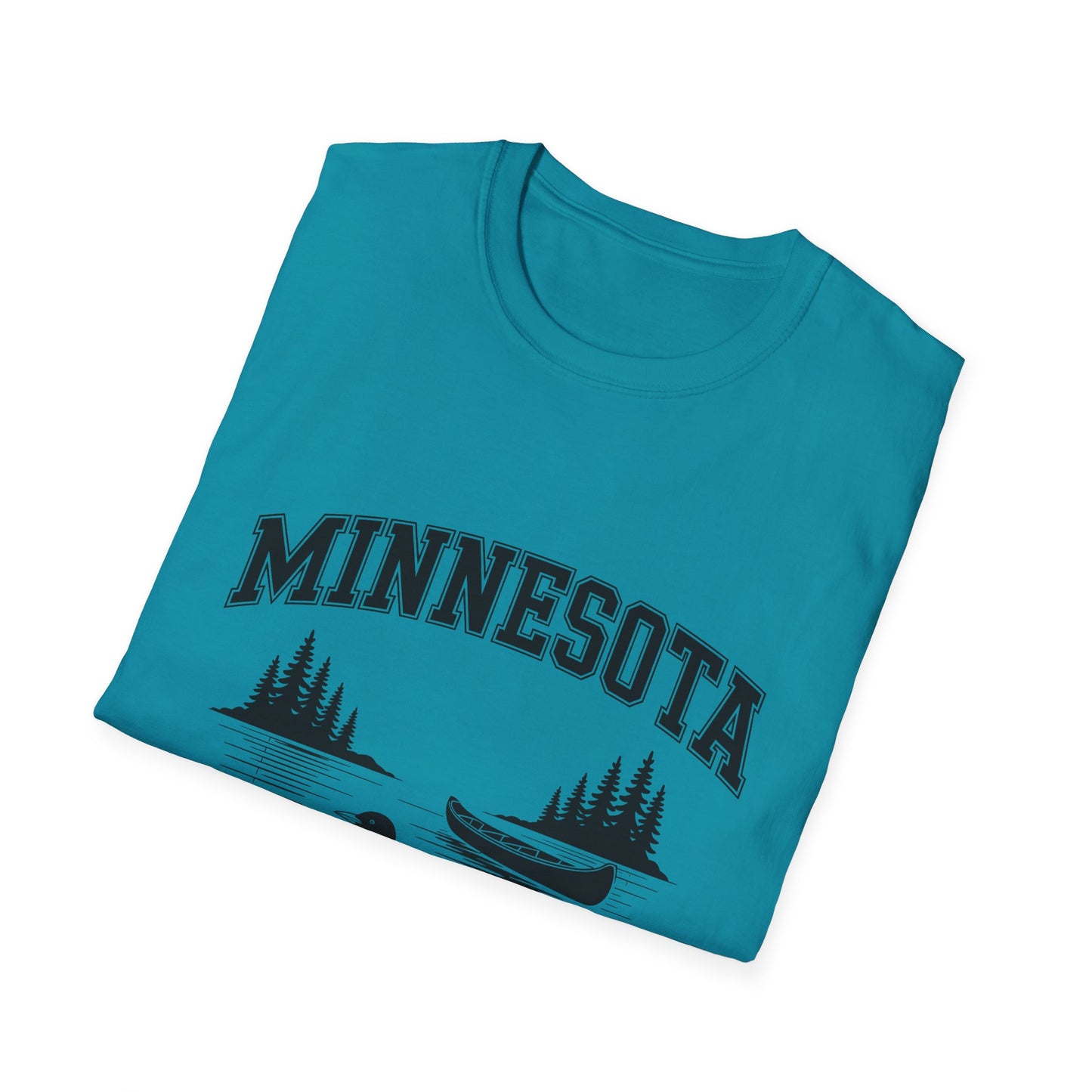 Minnesota Vintage Lake T-Shirt, Softstyle Tee, Cool Gift for Outdoor Lovers, Summer Apparel, Nature Enthusiast Wear
