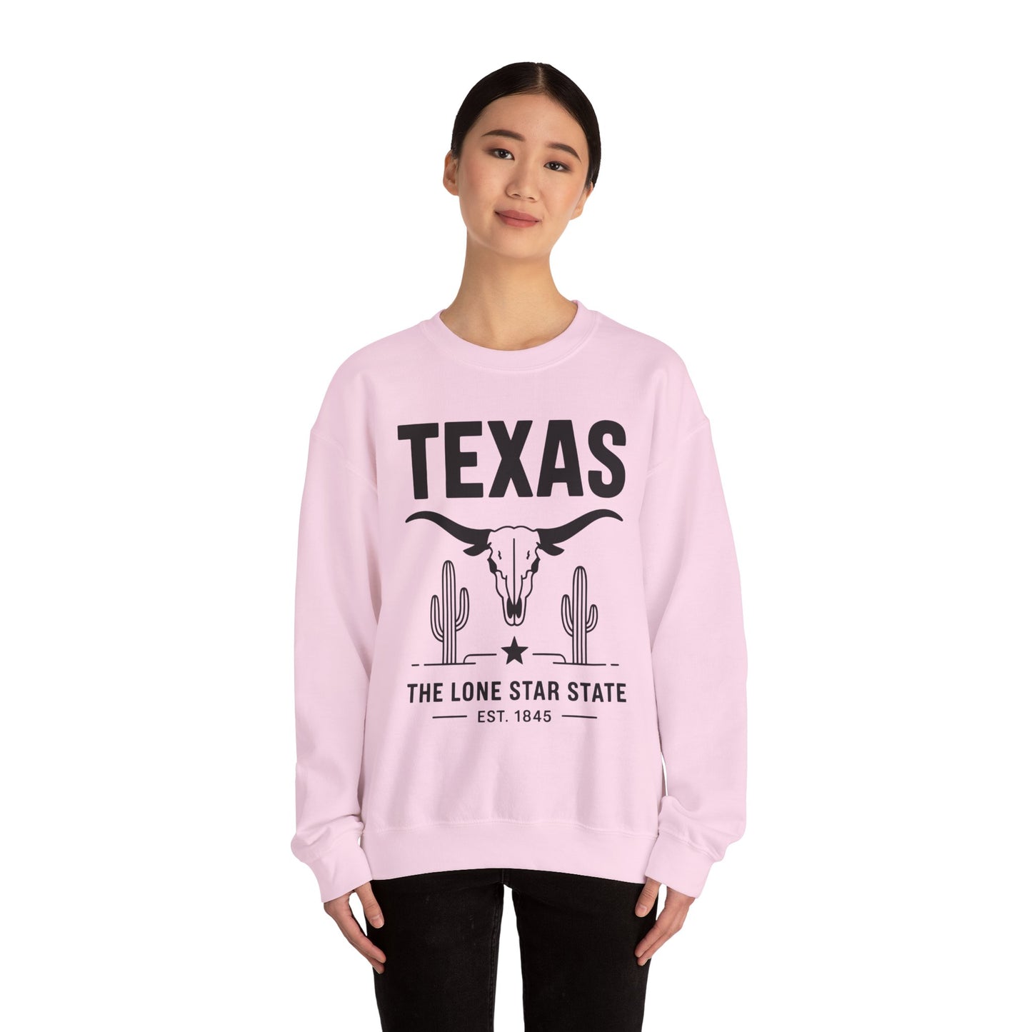 Texas Pride Crewneck Sweatshirt - Unisex Heavy Blend, Comfortable Vintage Style, Great for Casual Wear, Travel, Gifts