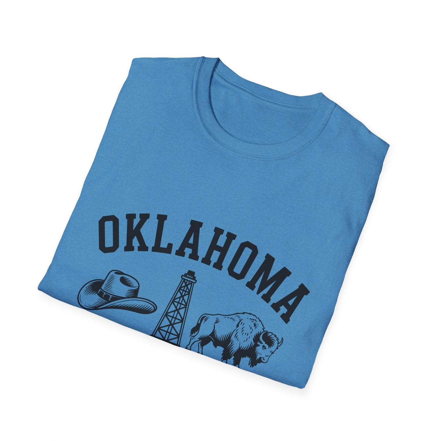 Oklahoma Vintage Softstyle T-Shirt, Unisex Apparel, State Pride Tee, Casual Wear, Gift for Travelers, Souvenir Shirt, Comfortable Fashion