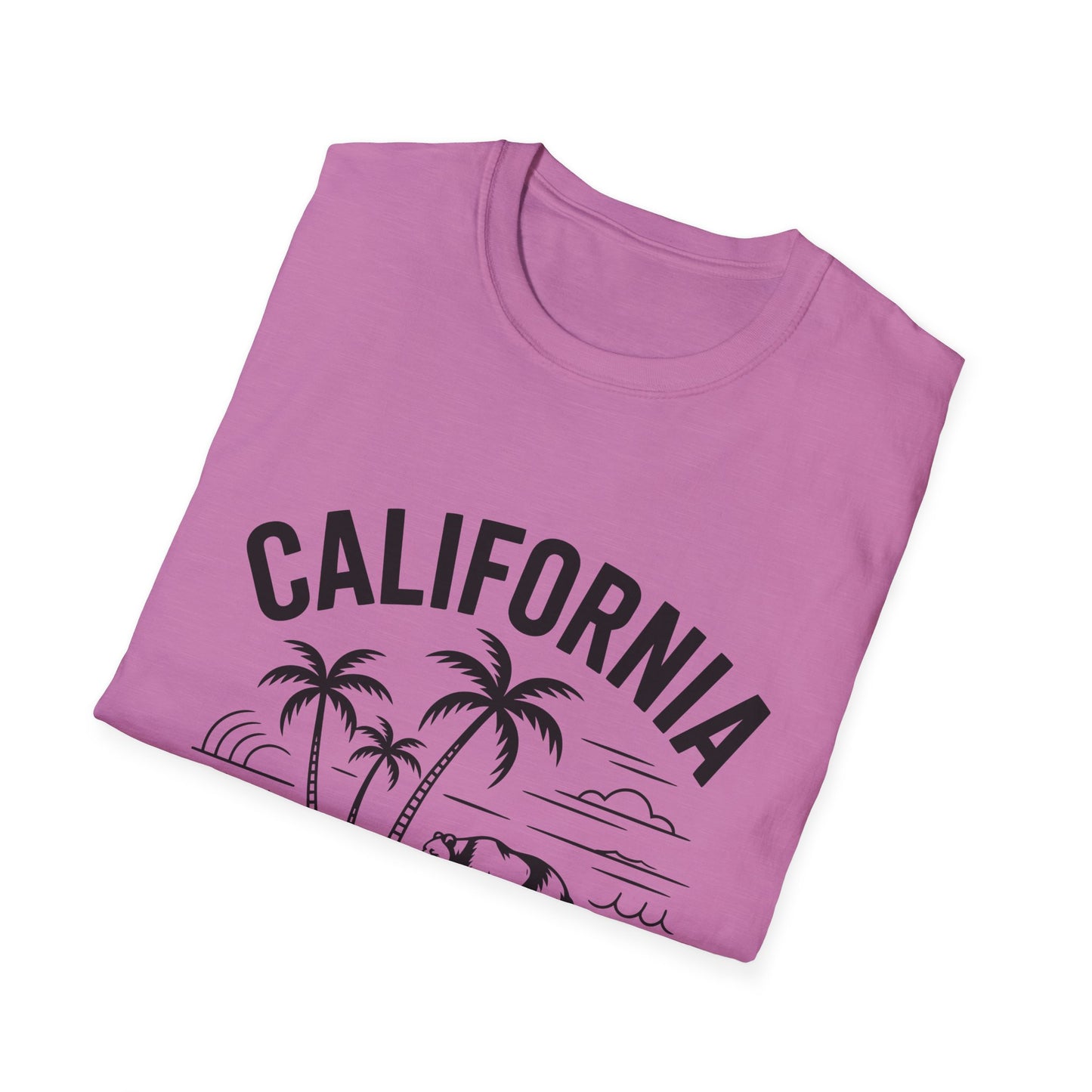 California Inspired Unisex T-Shirt, Softstyle Tee, Vintage California Tee, Travel Gift, Summer Fashion, Beachwear, Casual Wear