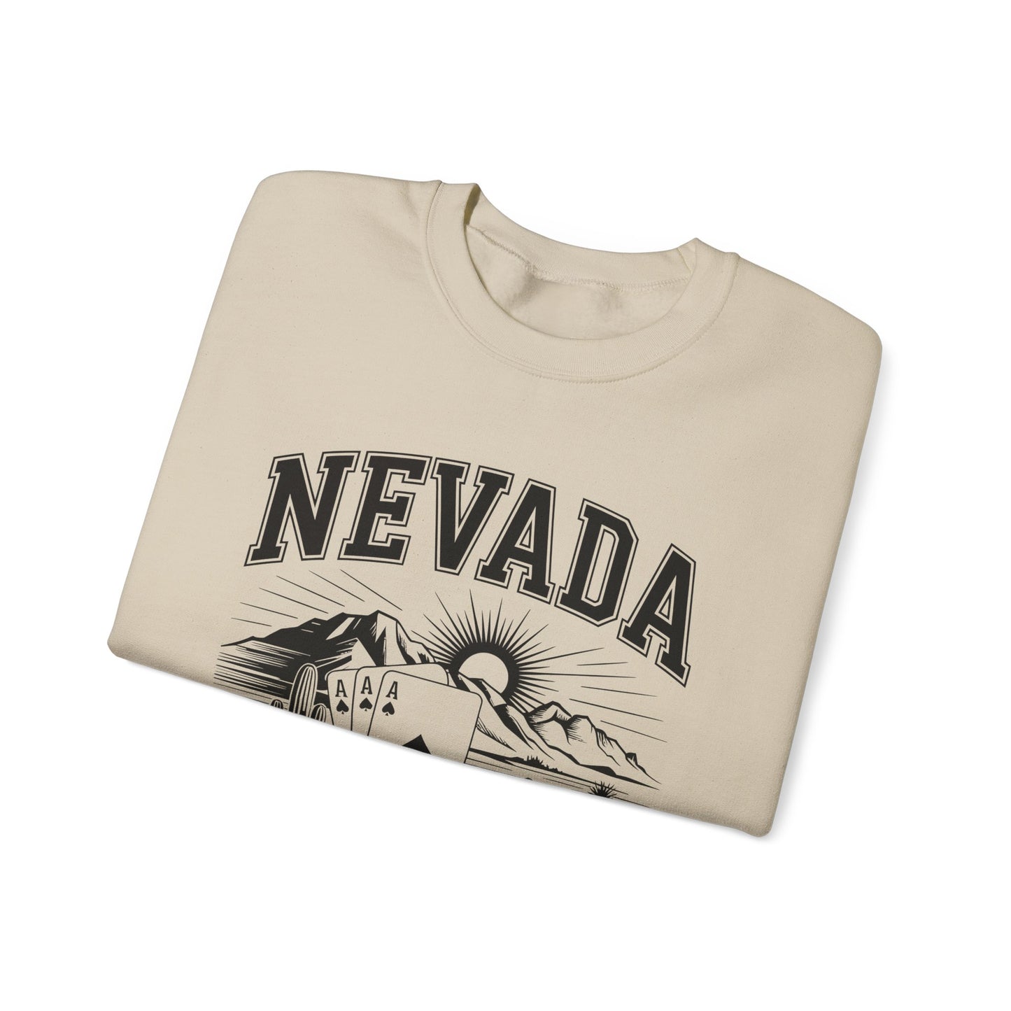 Nevada Graphic Crewneck Sweatshirt, Vintage Style Apparel, Unisex Sweater, Nevada Souvenir, Perfect for Travelers, Gift for Him/Her
