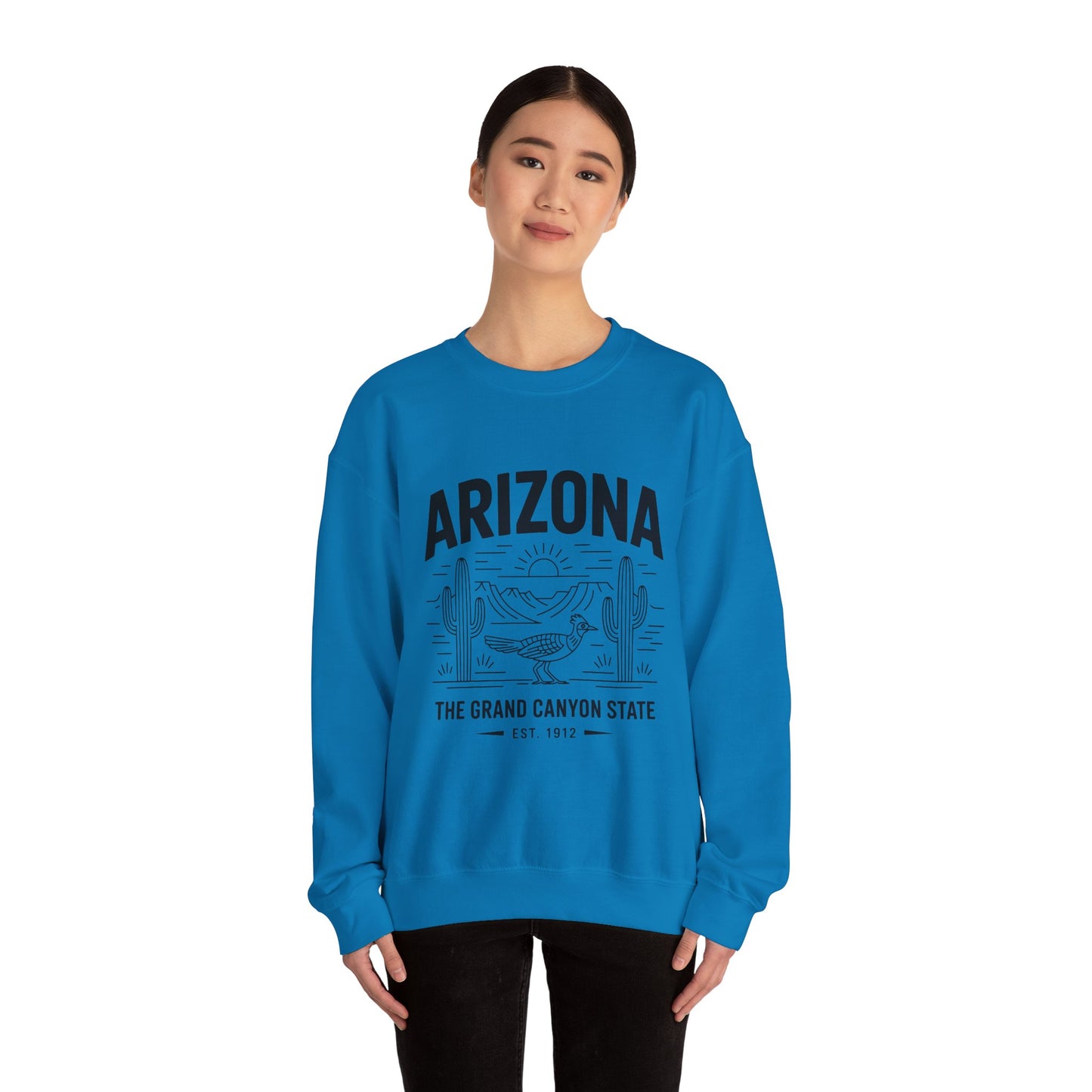 Arizona Crewneck Sweatshirt | Vintage State Apparel, Gift for Travelers, Southwest Style, Unisex Fashion, Cozy Outfit