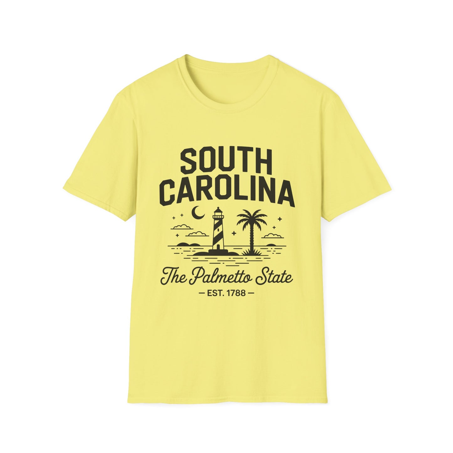 South Carolina Graphic T-Shirt, Casual Wear, Beach Vibes, State Pride Apparel, Travel Souvenir, Gift for Southerners