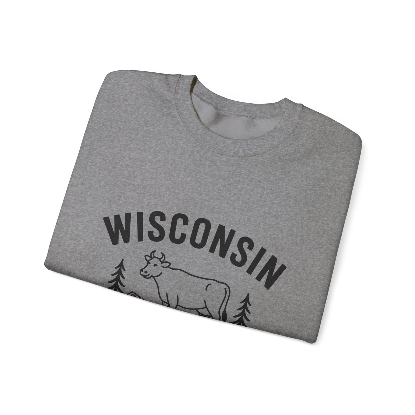Wisconsin Badger State Sweatshirt, Unisex Crewneck, Cozy Gift for State Pride, Travel Souvenir, Homewear