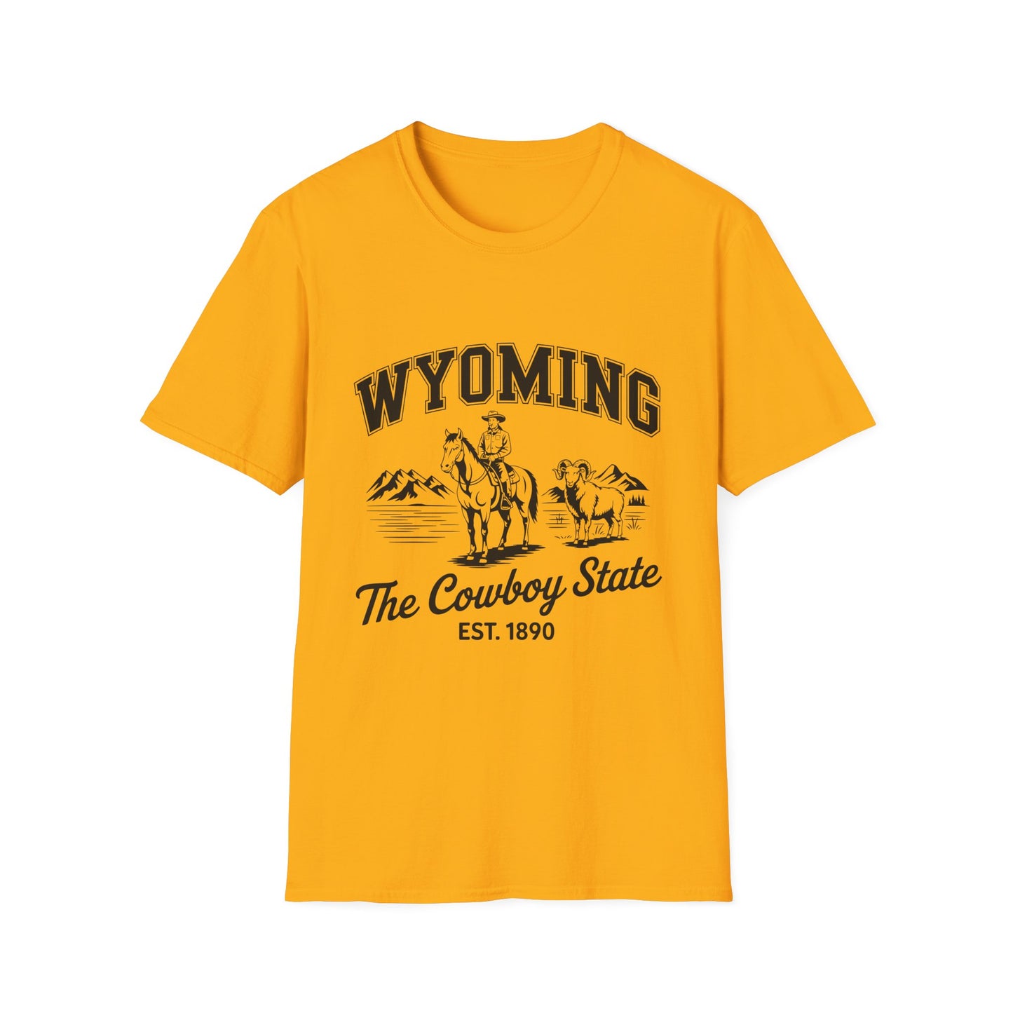 Wyoming Cowboy State T-Shirt | Vintage Western Tee, Gift for Cowboys, Travel Souvenir, Casual Outfit, Americana Style