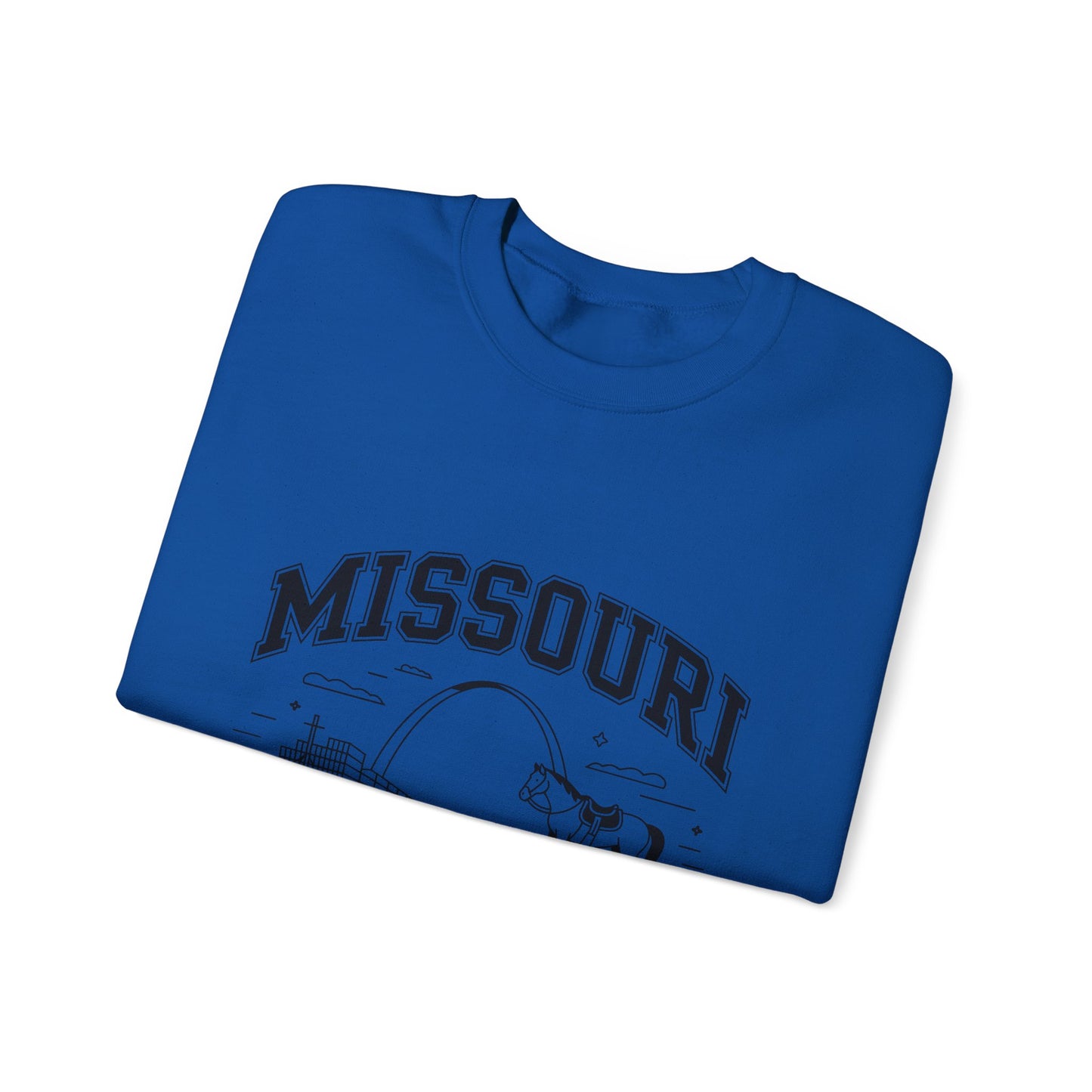 Show-Me State Crewneck Sweatshirt, Cozy Missouri Sweatshirt, Lightweight Unisex Sweater, Perfect for Gifts, Casual Wear, Travel