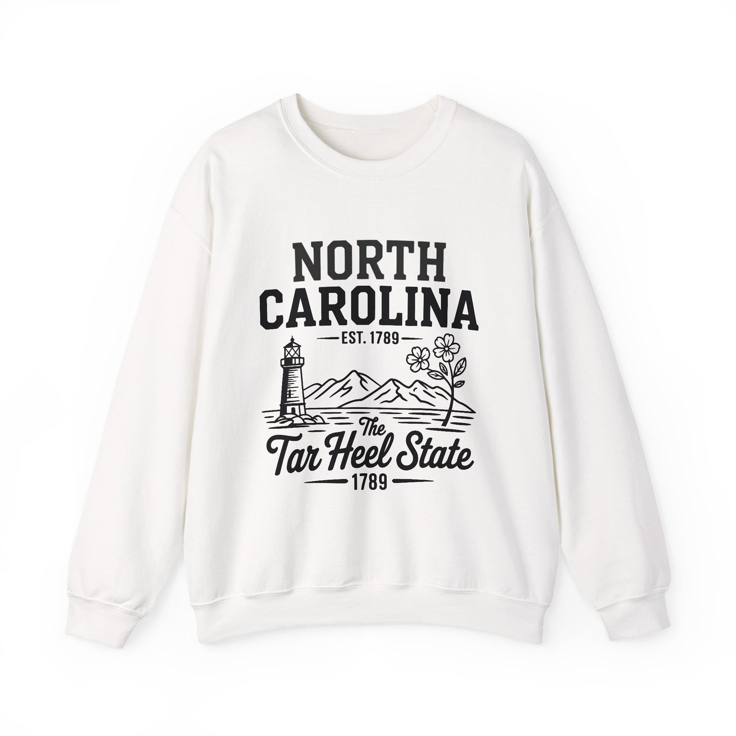 North Carolina Heavy Blend Sweatshirt, Cozy State Pride Crewneck, Unique Gift for Southerners, Perfect for Travel and Outdoors, Celebrate NC