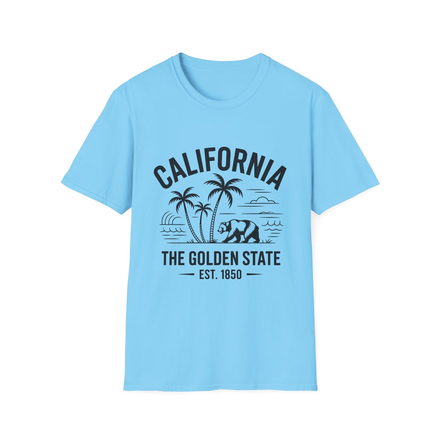 California Inspired Unisex T-Shirt, Softstyle Tee, Vintage California Tee, Travel Gift, Summer Fashion, Beachwear, Casual Wear
