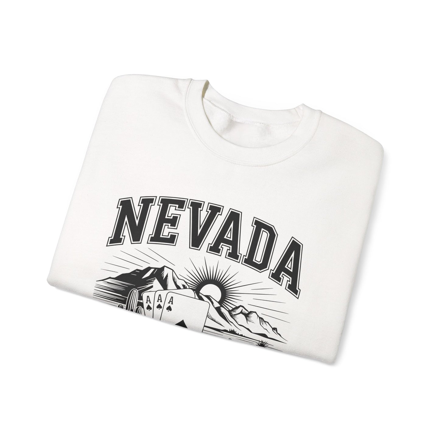 Nevada Graphic Crewneck Sweatshirt, Vintage Style Apparel, Unisex Sweater, Nevada Souvenir, Perfect for Travelers, Gift for Him/Her