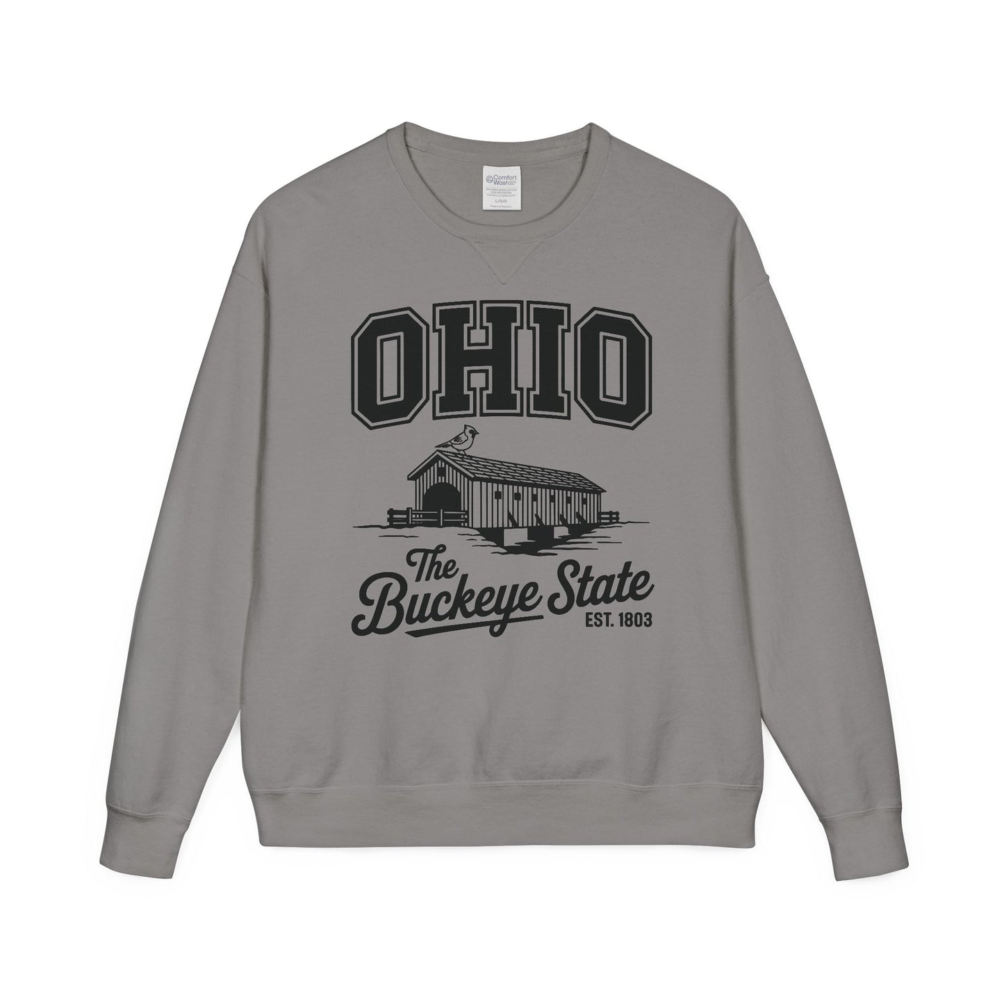 Ohio Buckeye State Vintage Sweatshirt, Unisex Crewneck for Casual Wear, Perfect Gift for Ohio Lovers, Ohio State Pride, Cozy Fall Apparel