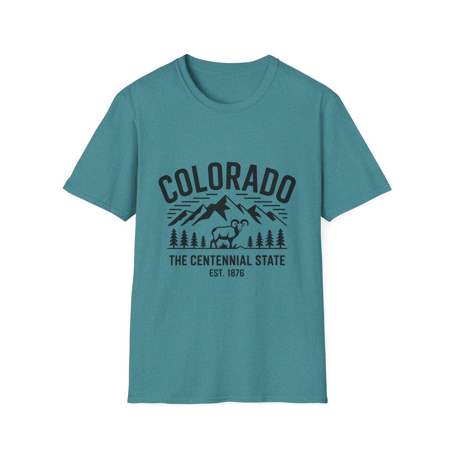 Colorado Adventure Unisex Softstyle T-Shirt, Casual Wear, Travel Tee, Nature Lover Gift, Graphic Tee, Outdoor Apparel