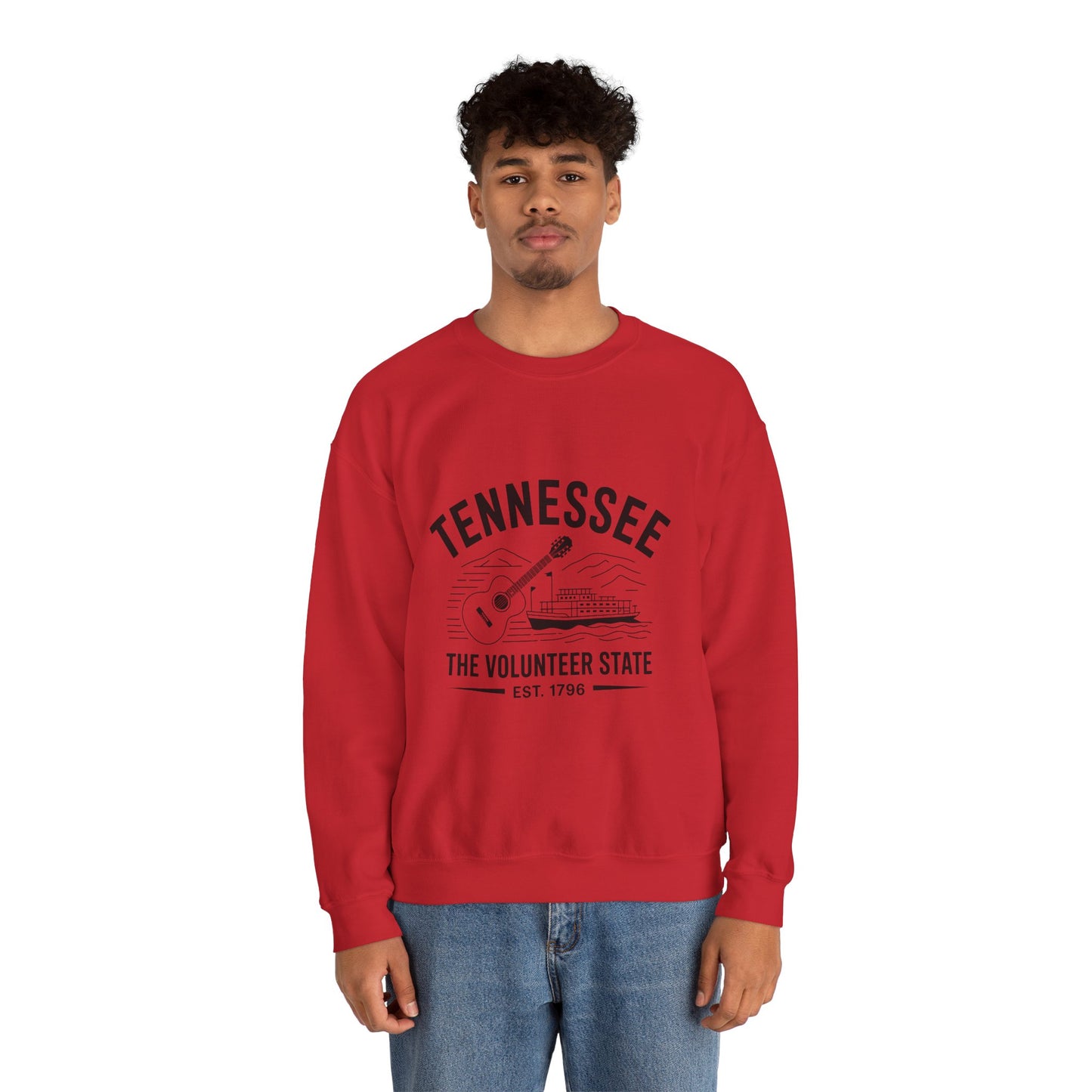 Tennessee Themed Crewneck Sweatshirt, Casual Wear, Music Lover Gift, Southern Pride Fashion, Cozy Unisex Clothing